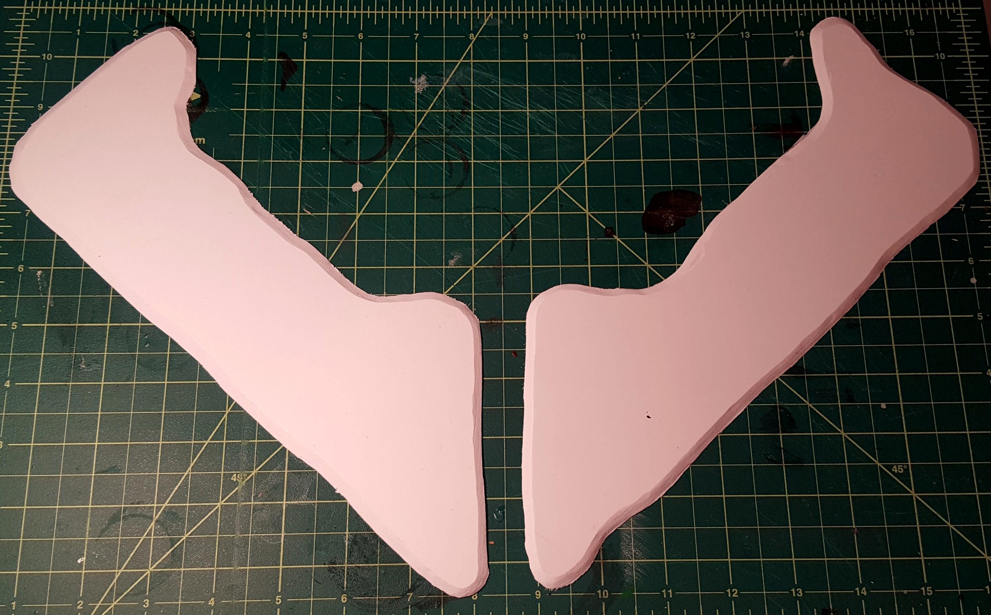Foamed PVC cut and beveled