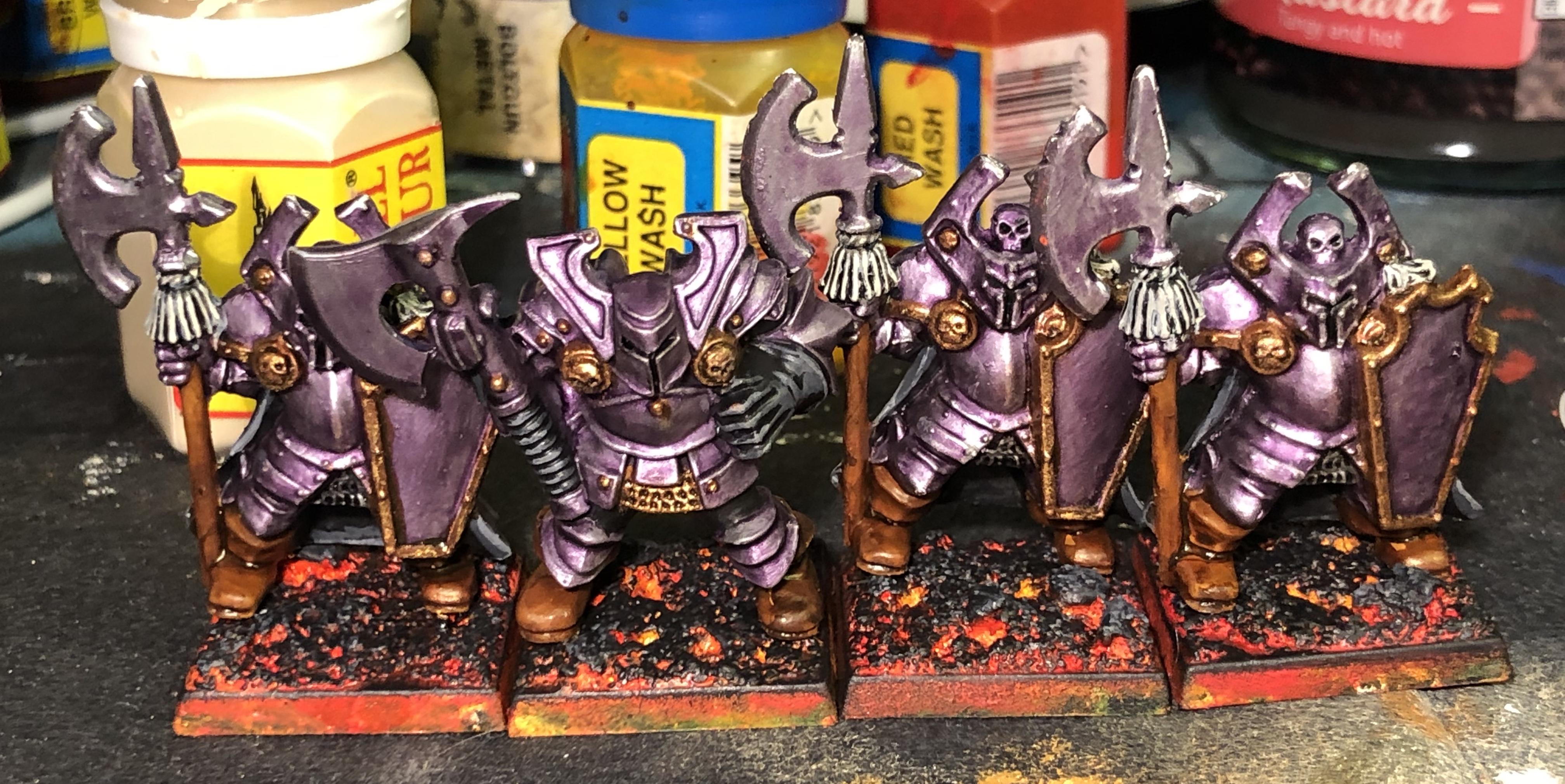 Battle Masters, Chaos, Chaos Warrior, Lava, Warhammer Fantasy, Work In Progress