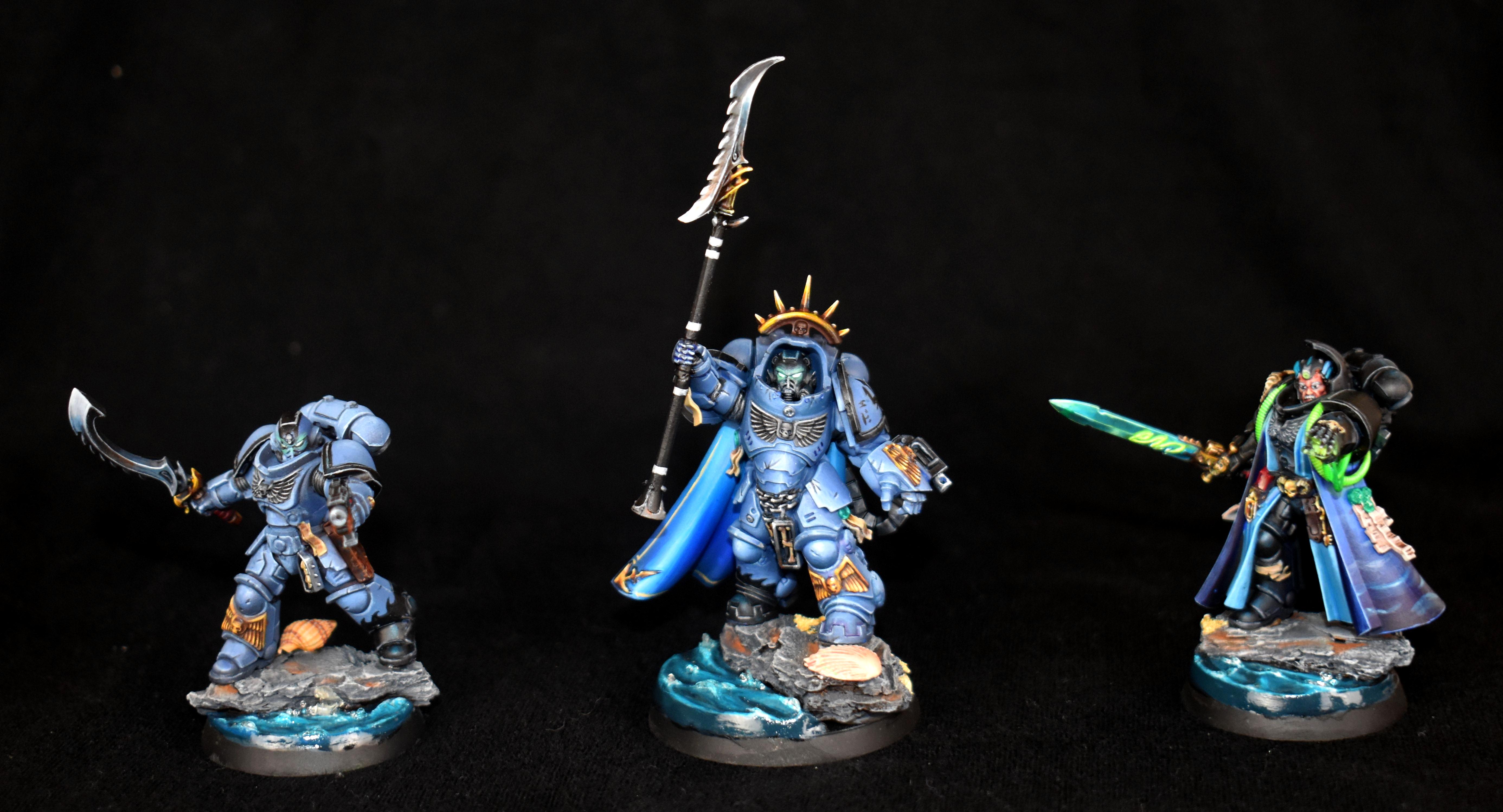 Base, Object Source Lighting, Space Marines, Spears, Water Effects