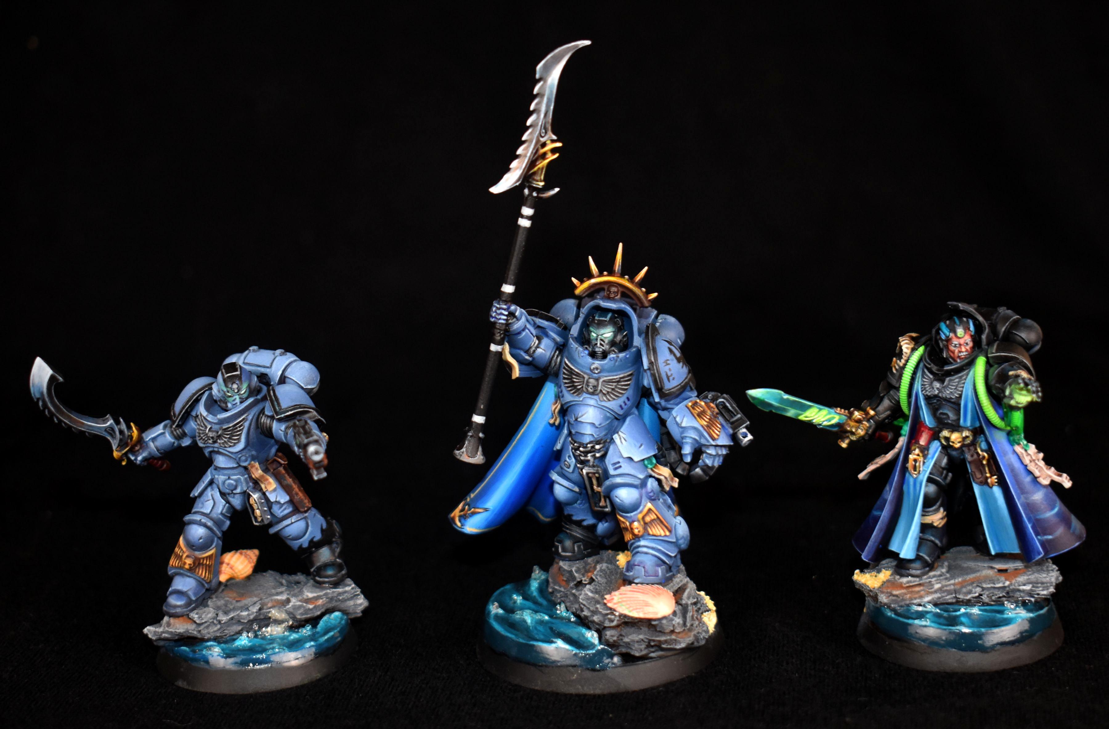 Base, Object Source Lighting, Space Marines, Spears, Water Effects