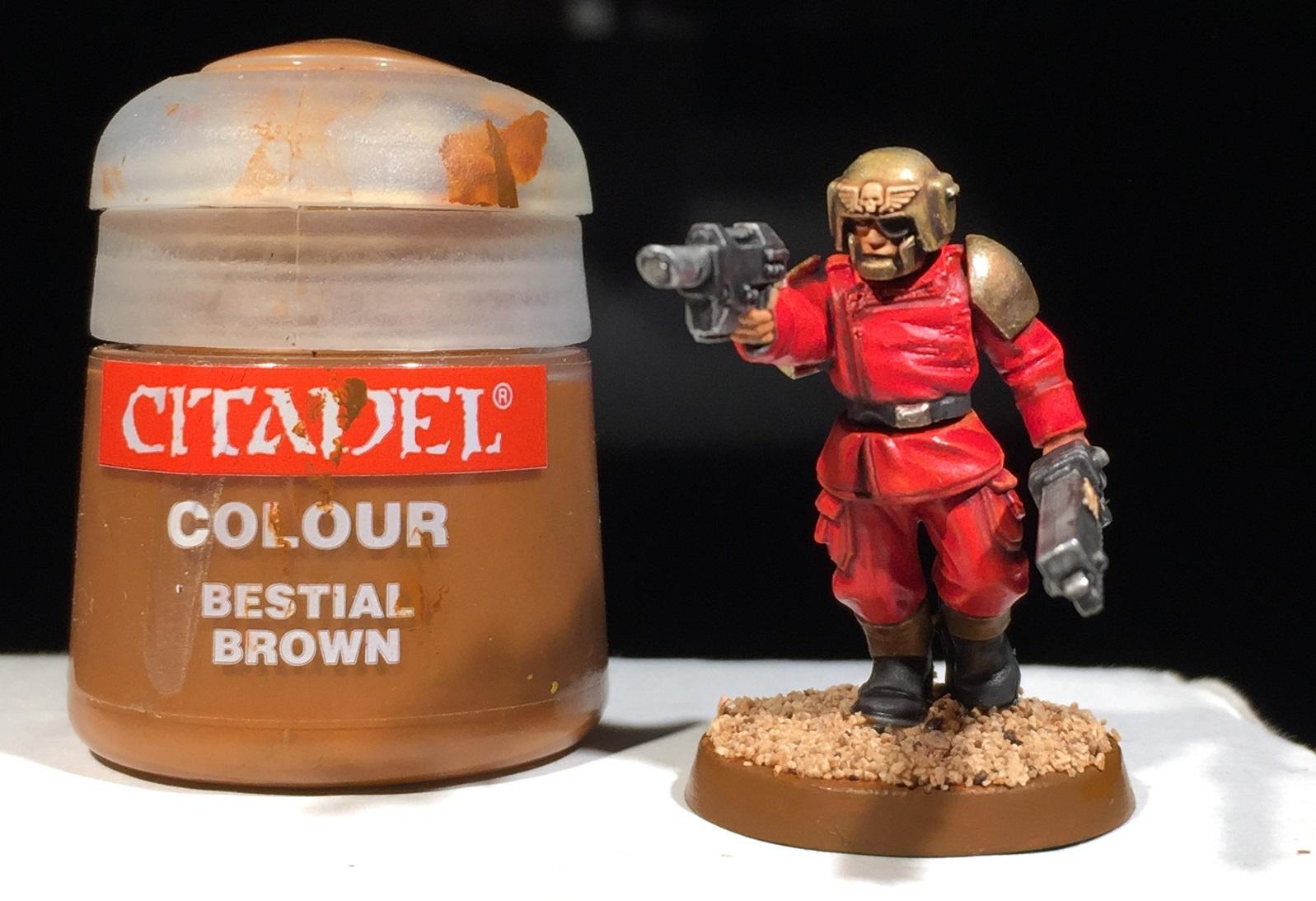 Crimson, Guardsmen, 16 - Pin Wash and Base