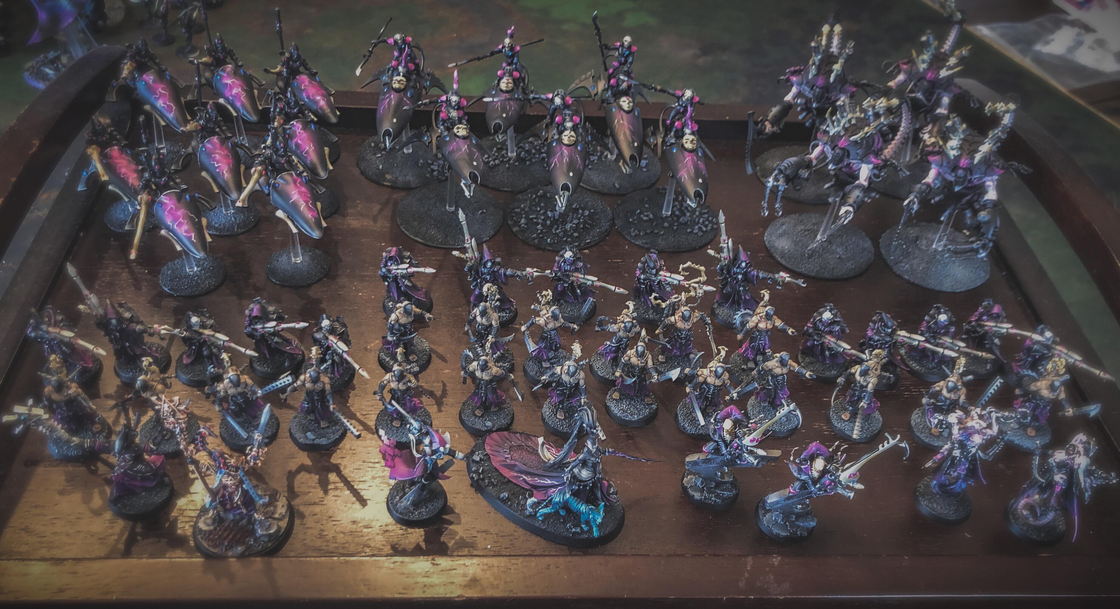 Aeldari, Asuryani, Coven, Drukhari, Harlequins, Ynnari
