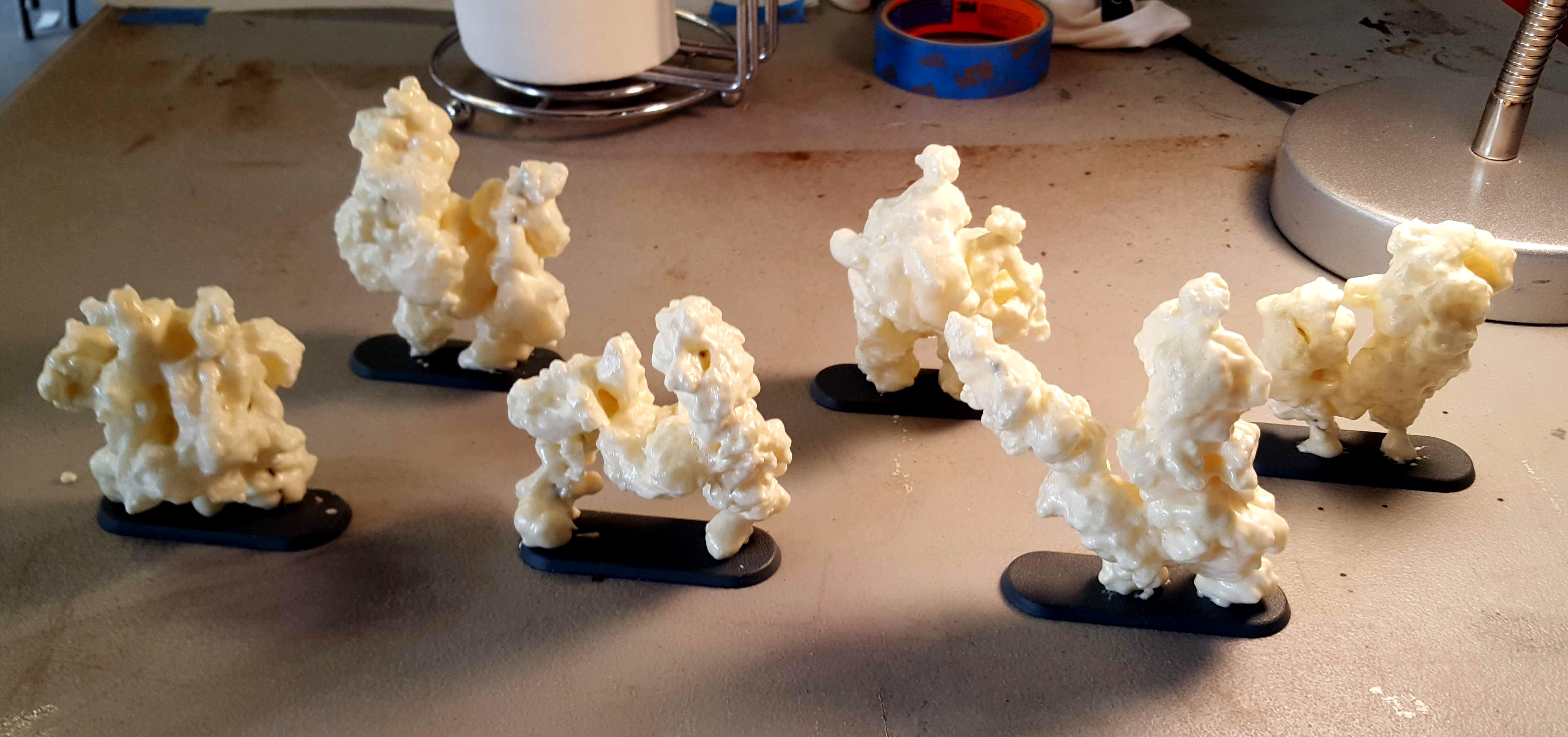 Smoke plumes in progress