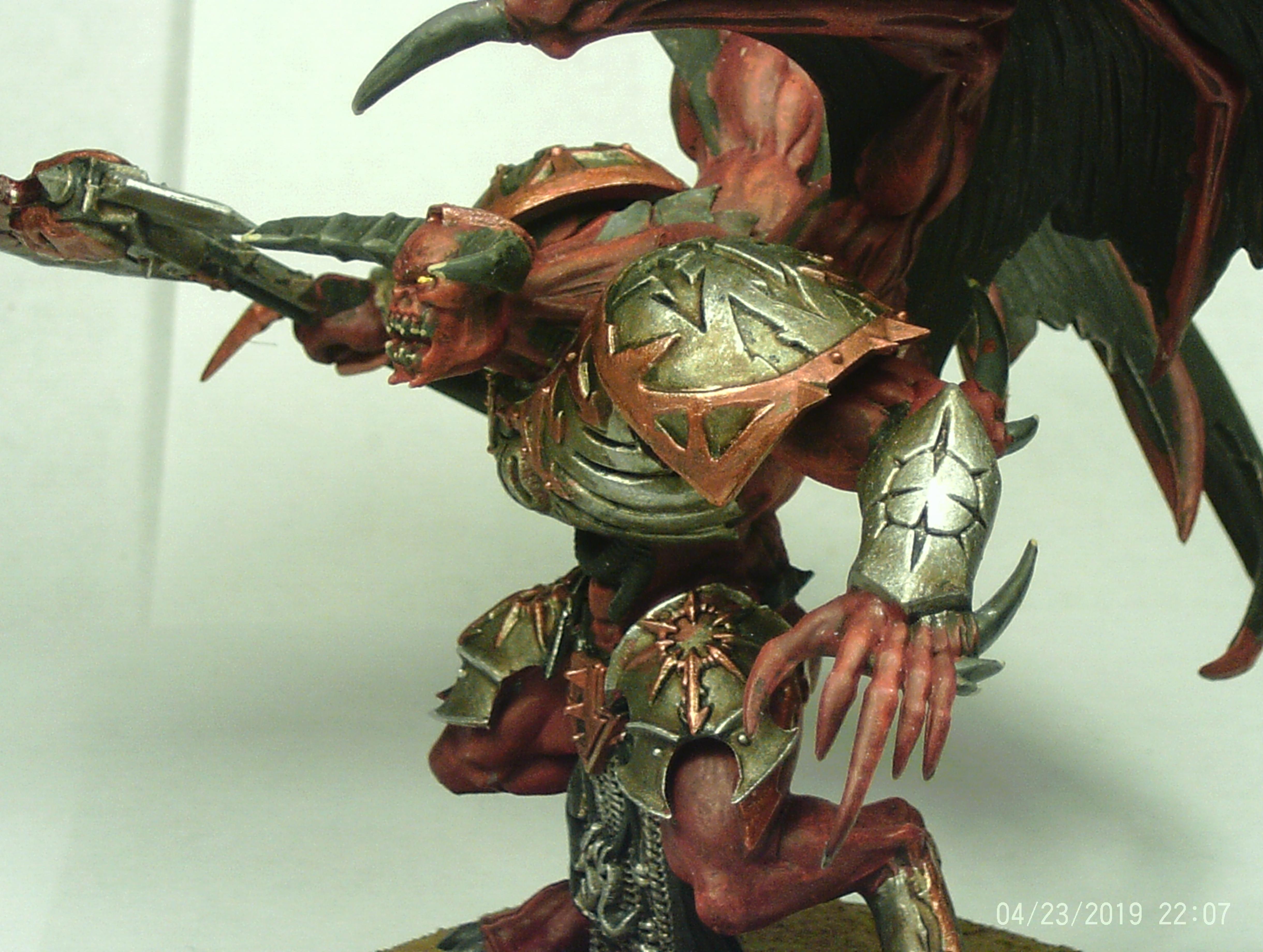 Axe, Blood, Chaos, Daemons, Khorne, Prince, Skull, Winged