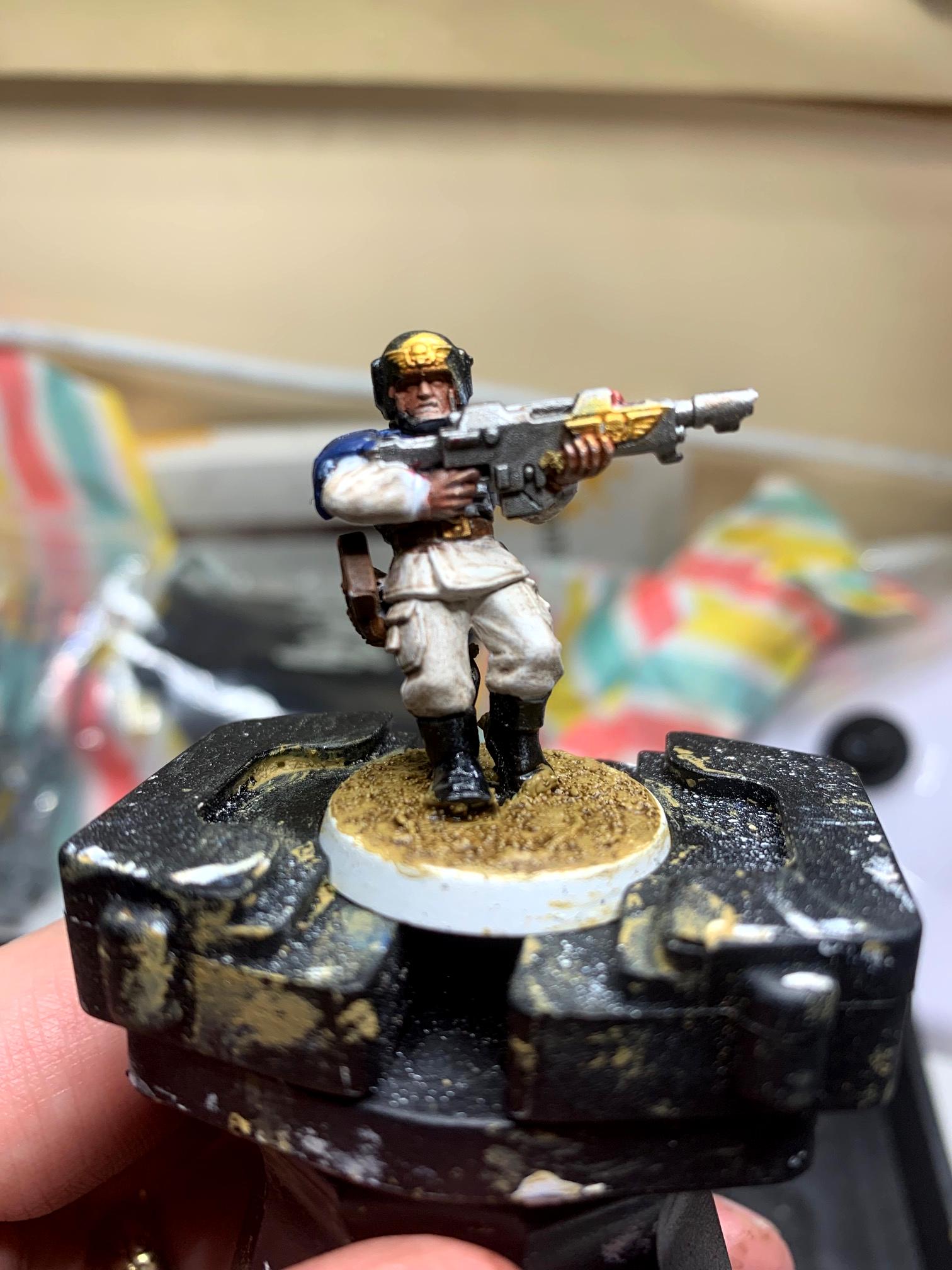 Armagedon Dust, Blue, Guardsmen, Imperial Guard, Lasguns, White