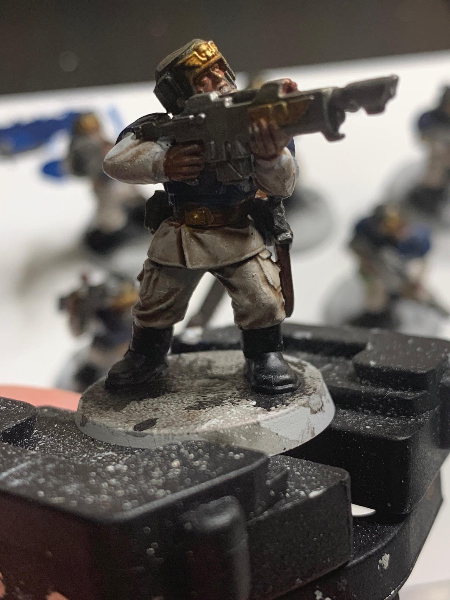 Blue, Guardsmen, Imperial Guard, Lasgun, Lasguns, White