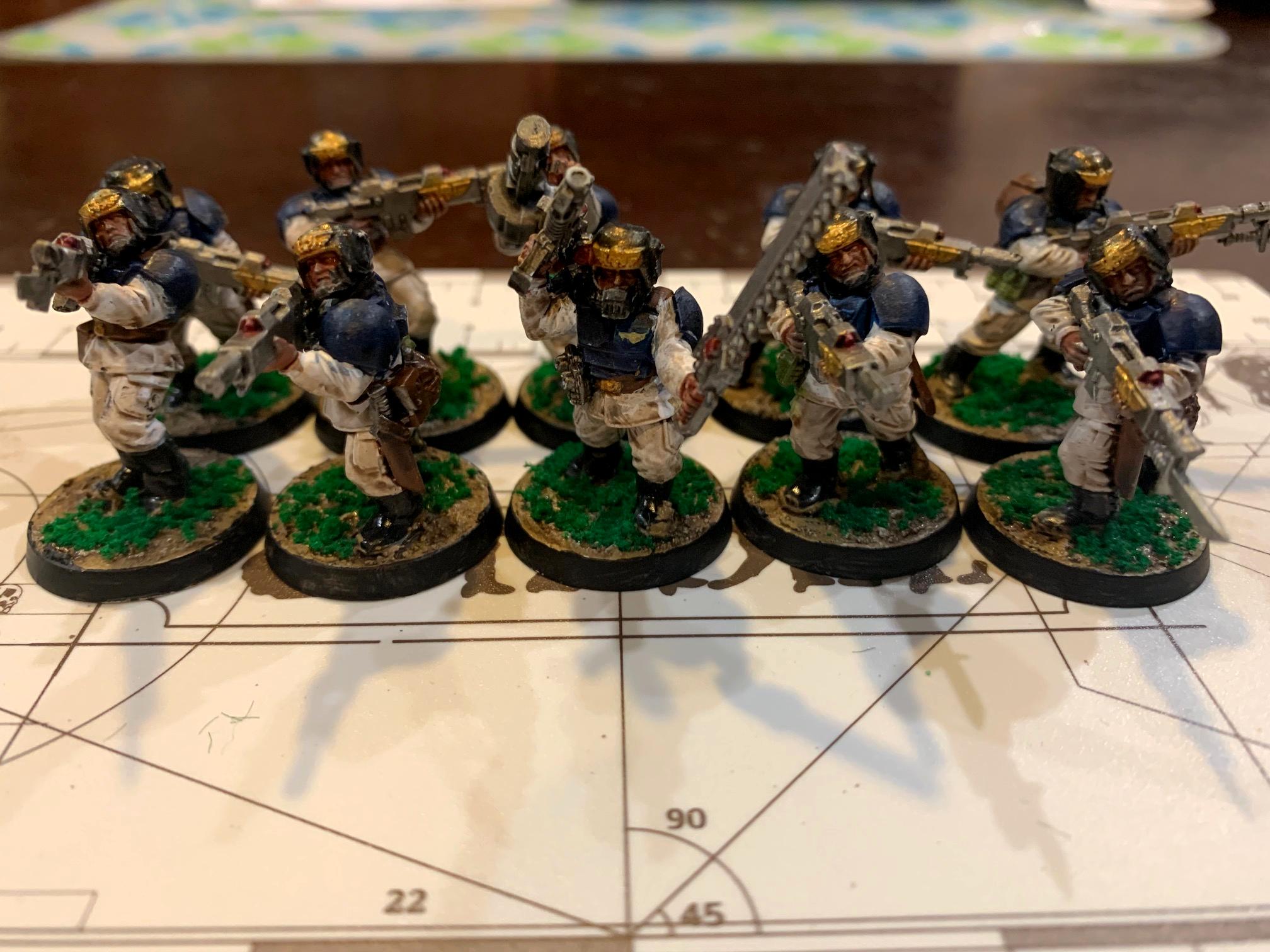 Blue, Guardsmen, Imperial Guard, Lasgun, White
