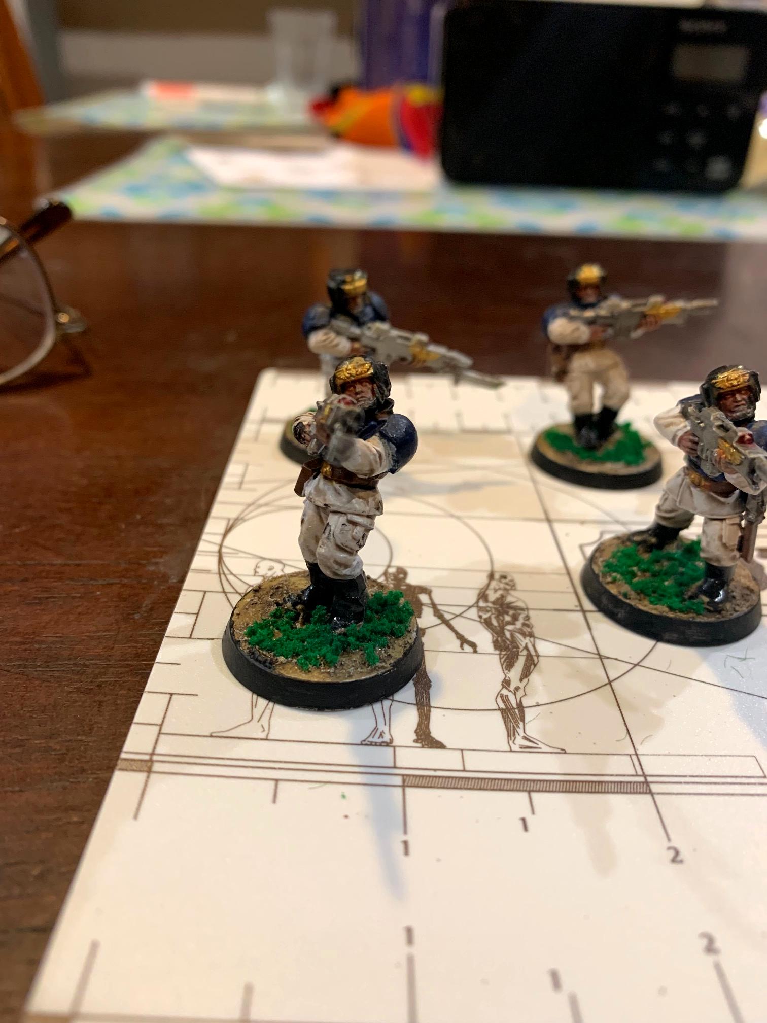 Blue, Guardsmen, Imperial Guard, Lasgun, White