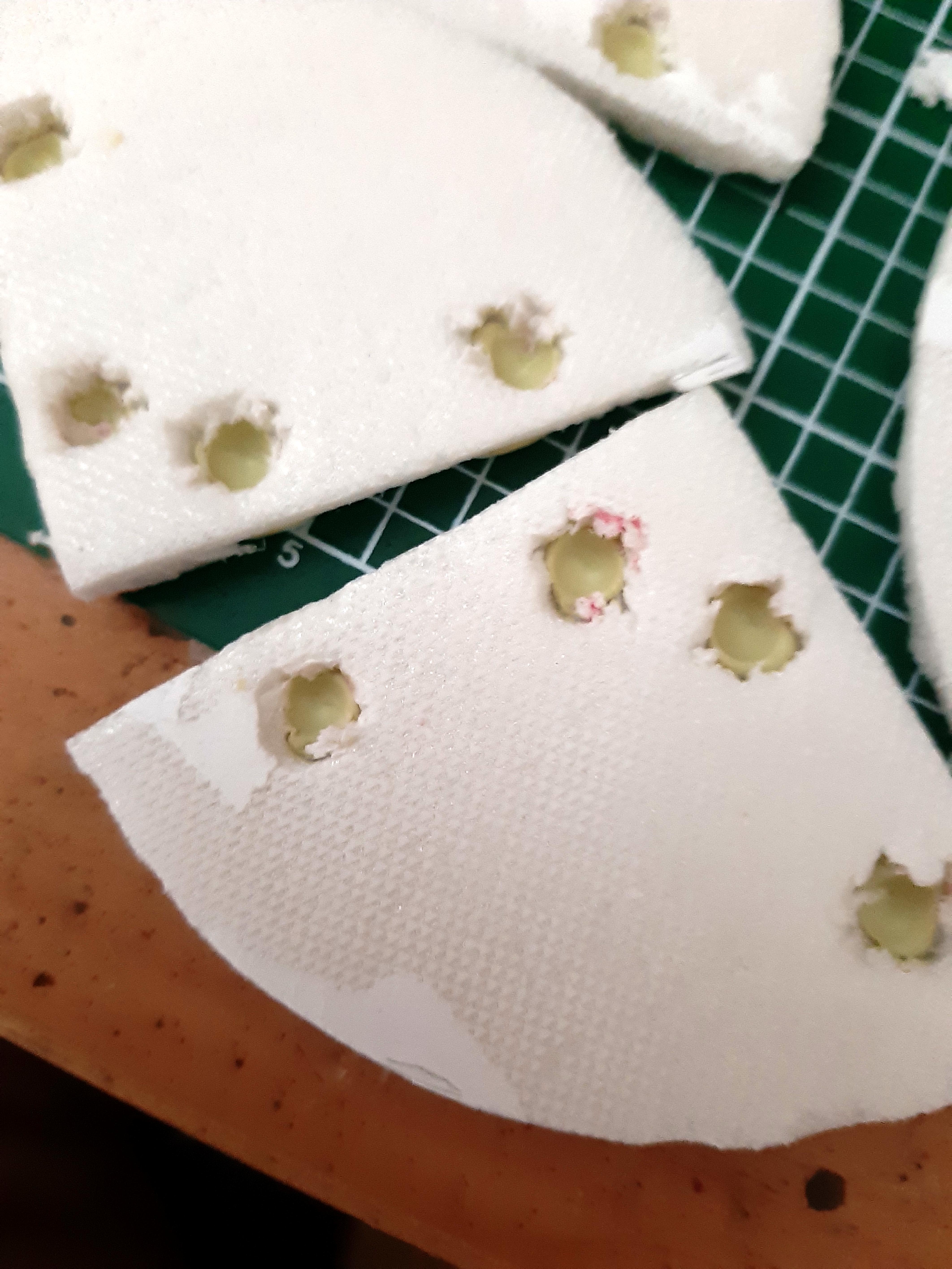 Finished bases with impressions