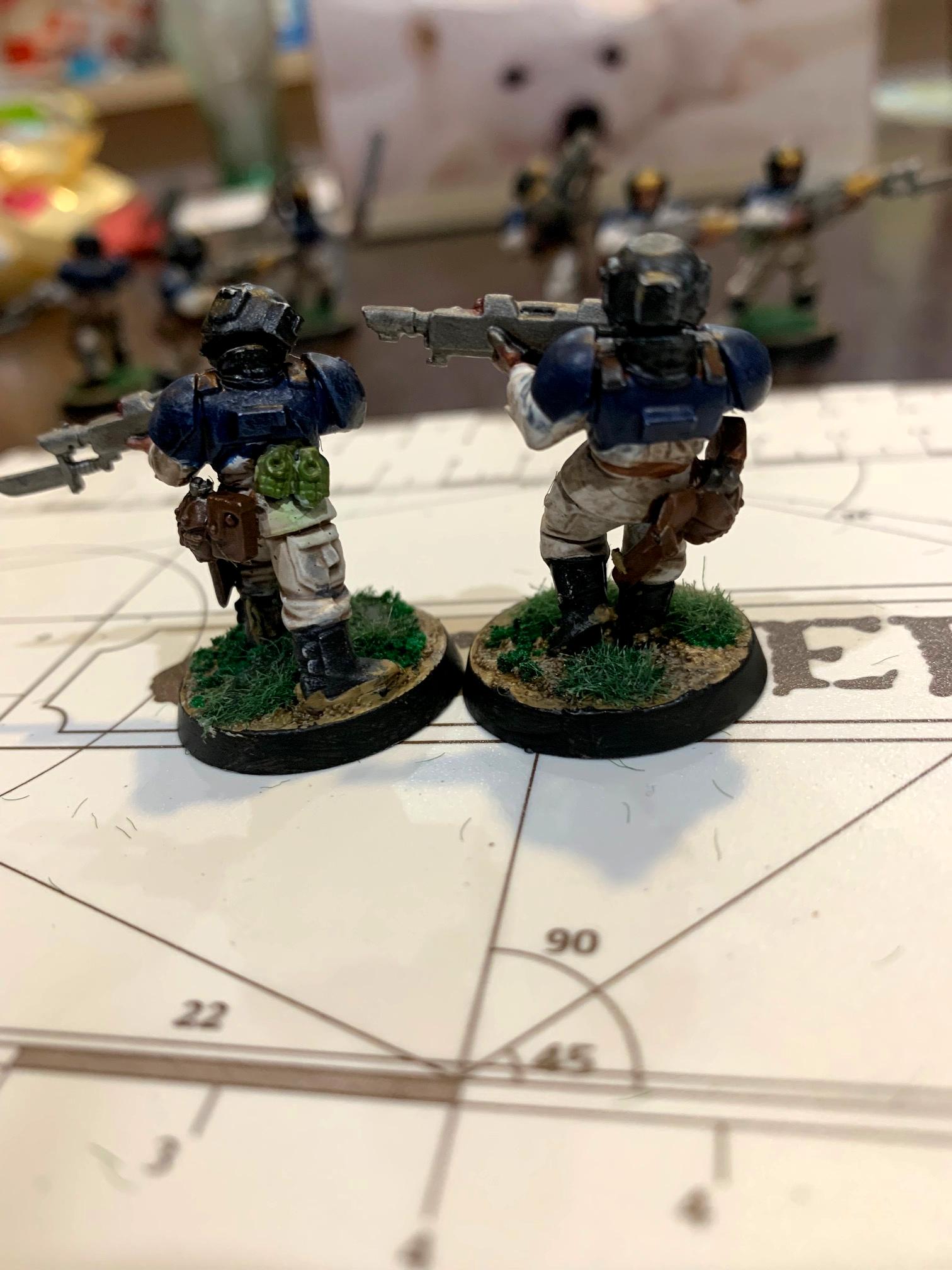 Blue, Guardsmen, Imperial Guard, Lasgun, White