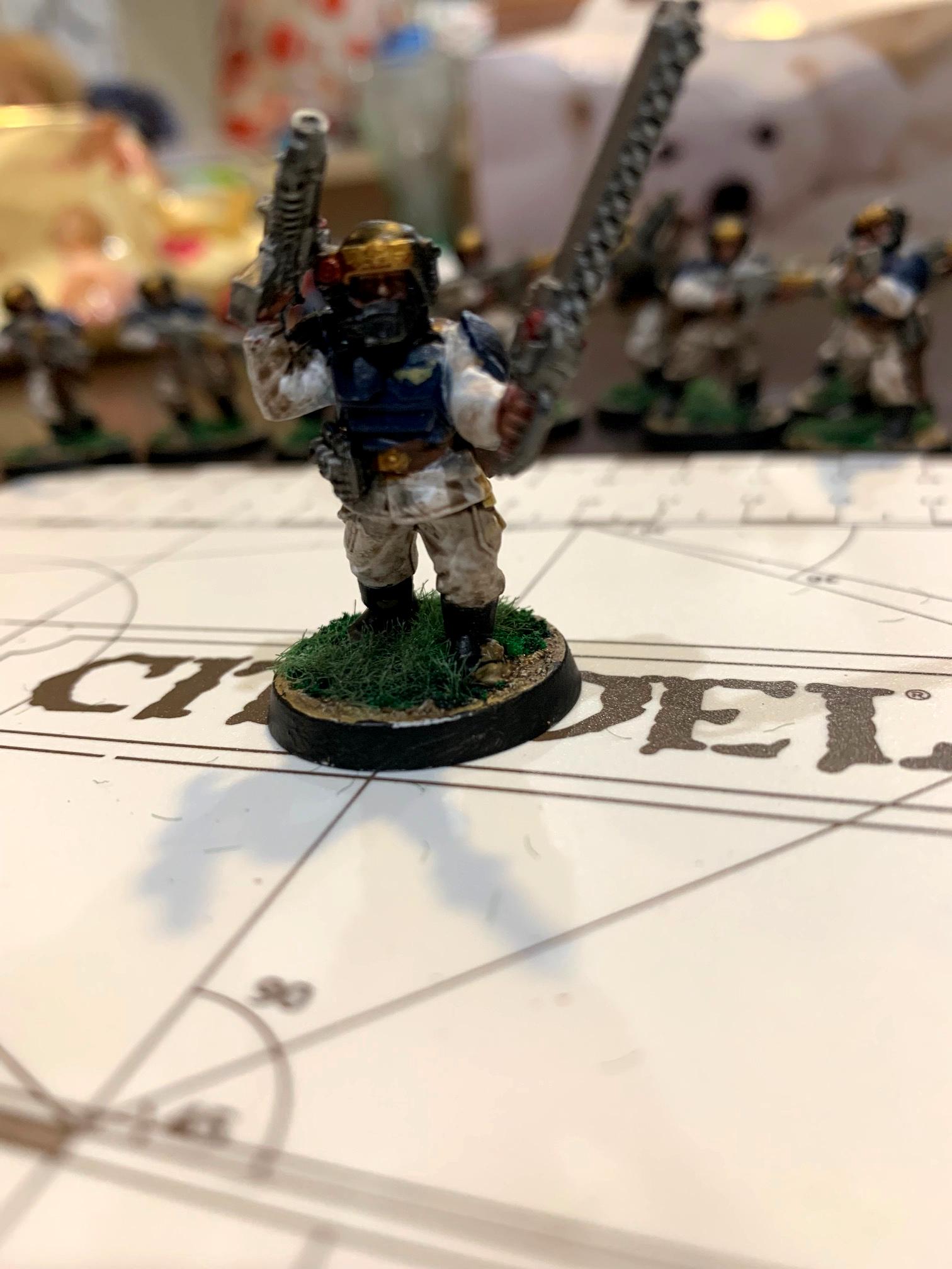 Blue, Guardsmen, Imperial Guard, Lasgun, White