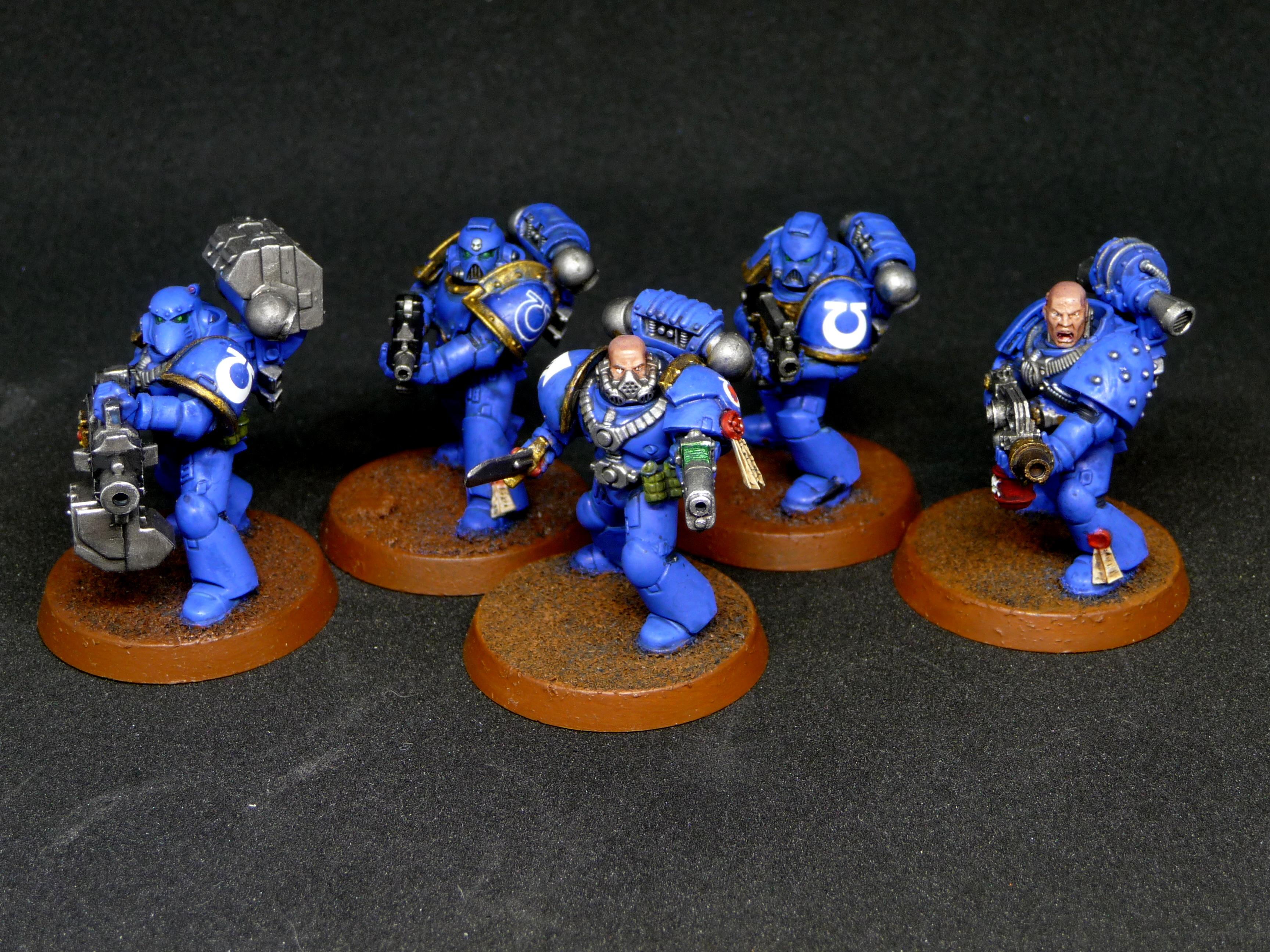 Flamer, Heavy Bolter, Plasma Pistol, Power Sword, Second Company, Sergeant, Space Marines, Tactical Squad, Ultramarines