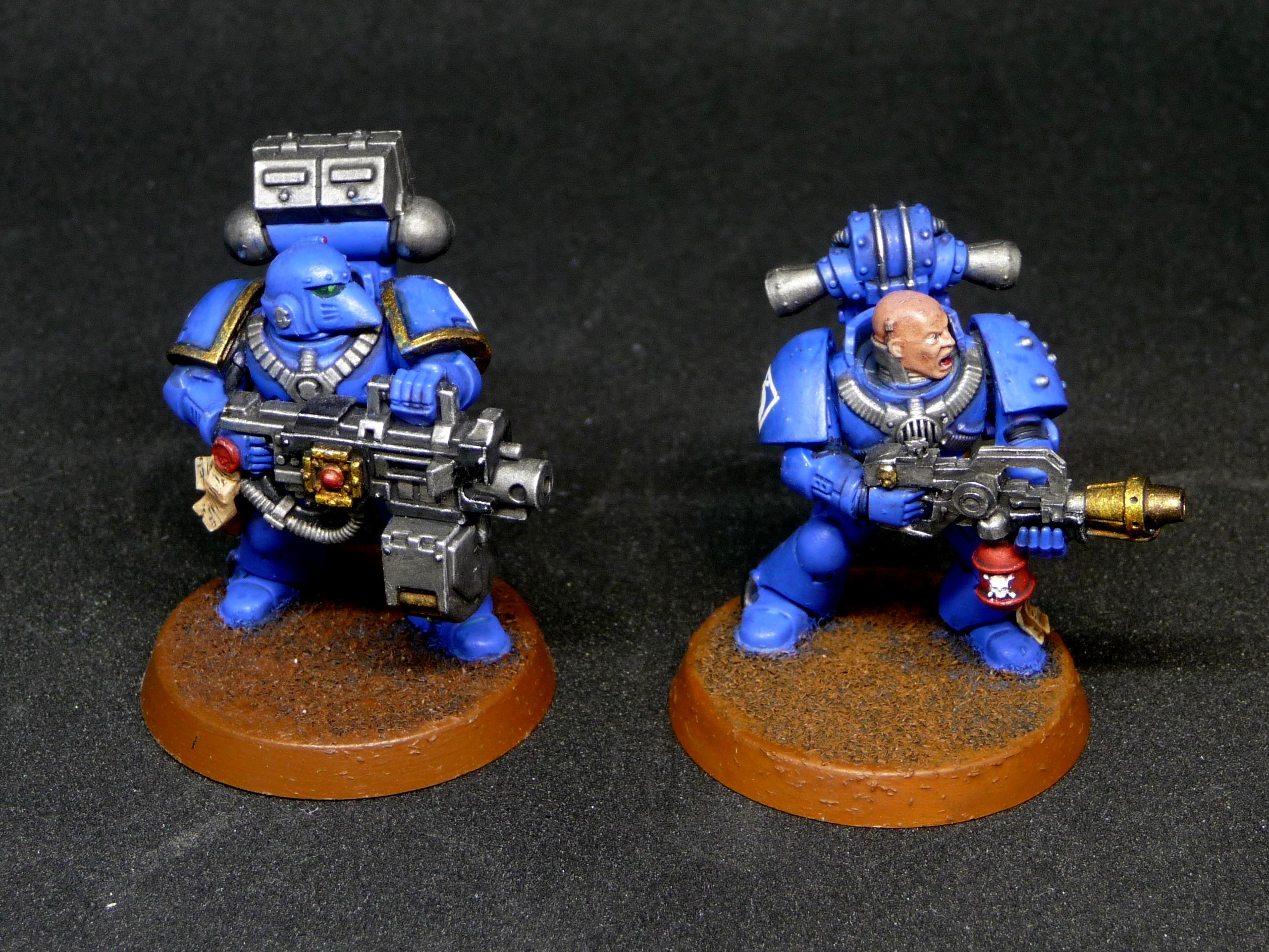 Flamer, Heavy Bolter, Second Company, Space Marines, Tactical Squad, Ultramarines