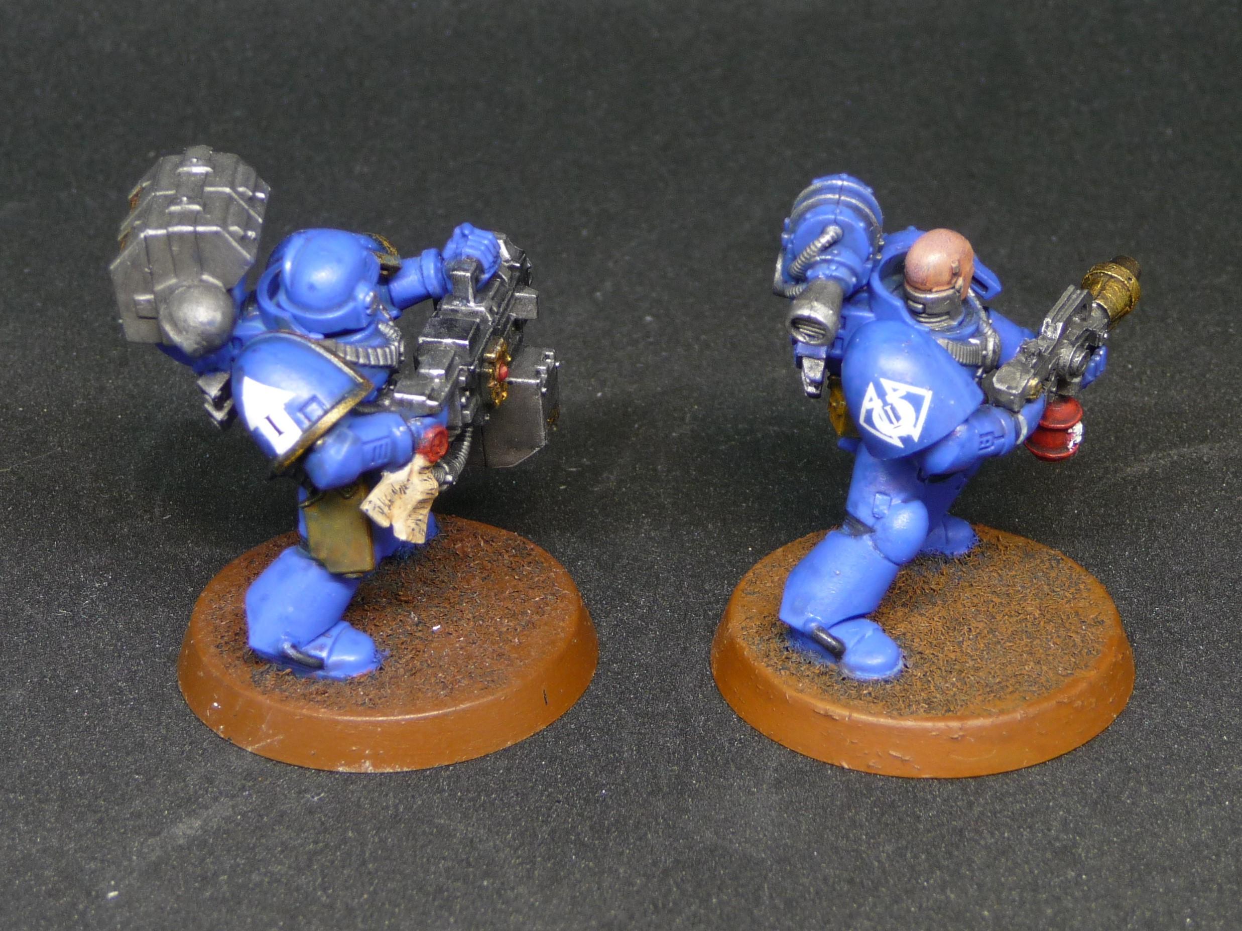 Flamer, Heavy Bolter, Second Company, Space Marines, Tactical Squad, Ultramarines