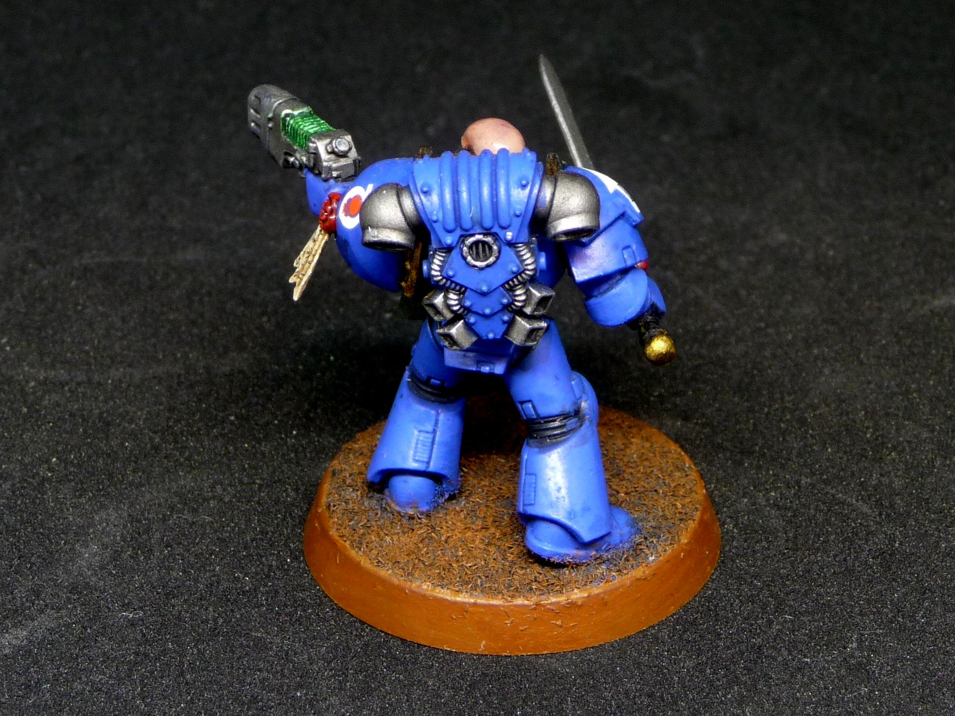 Plasma Pistol, Power Sword, Second Company, Sergeant, Space Marines, Tactical Squad, Ultramarines