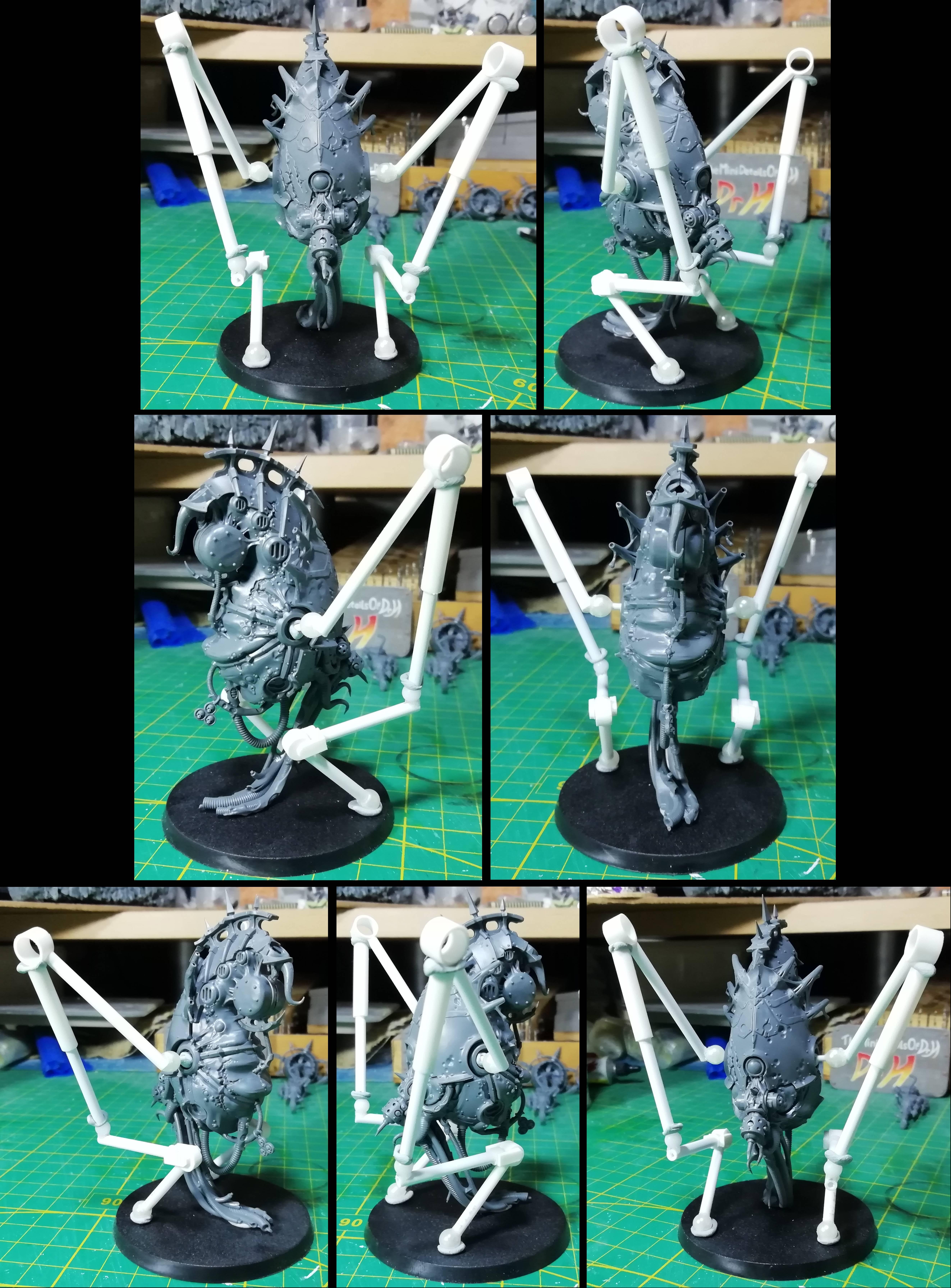 Bloat drone tripod wip 2; blu-tack