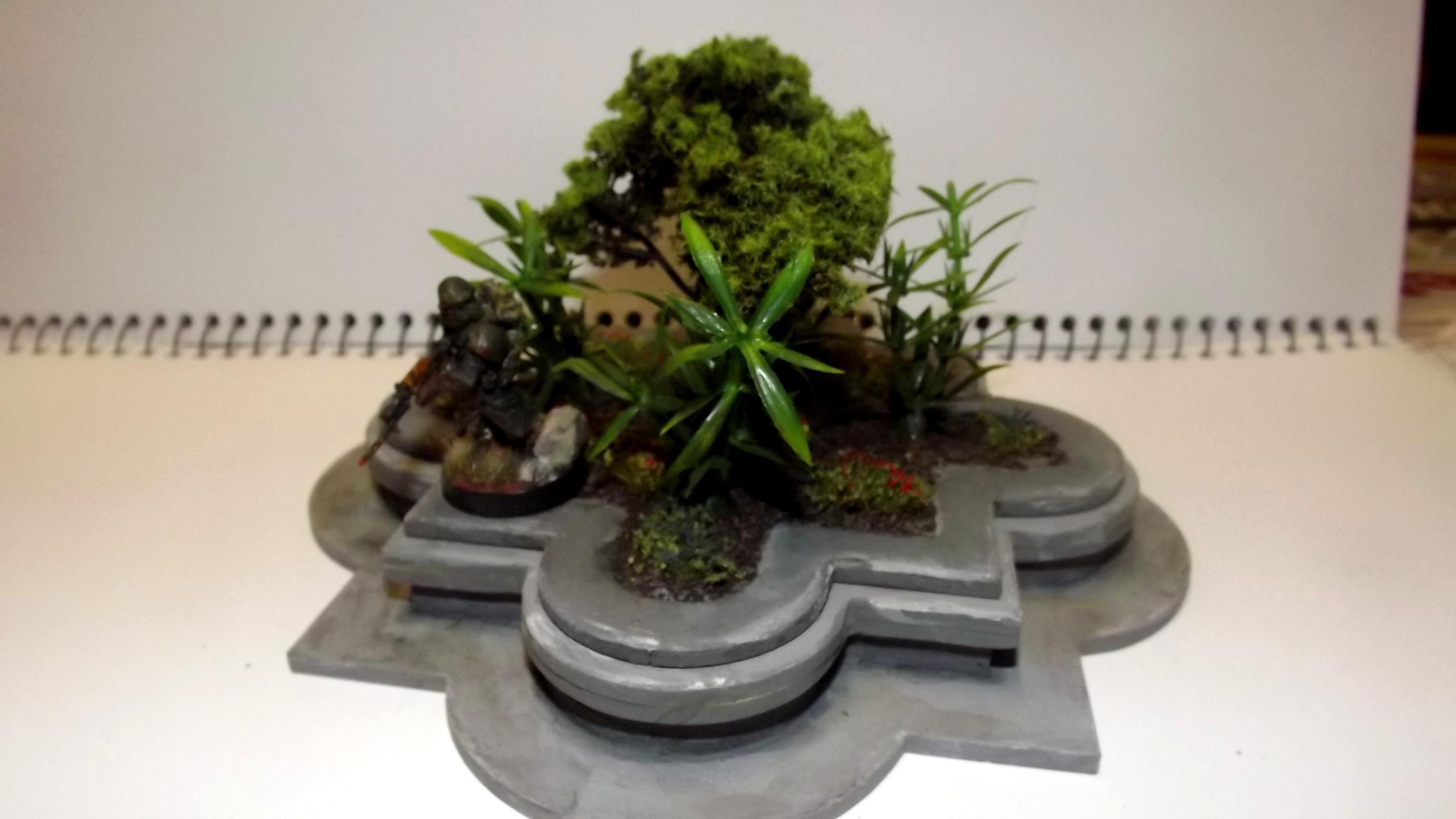 Fountain, Garden, Miniature Scernery