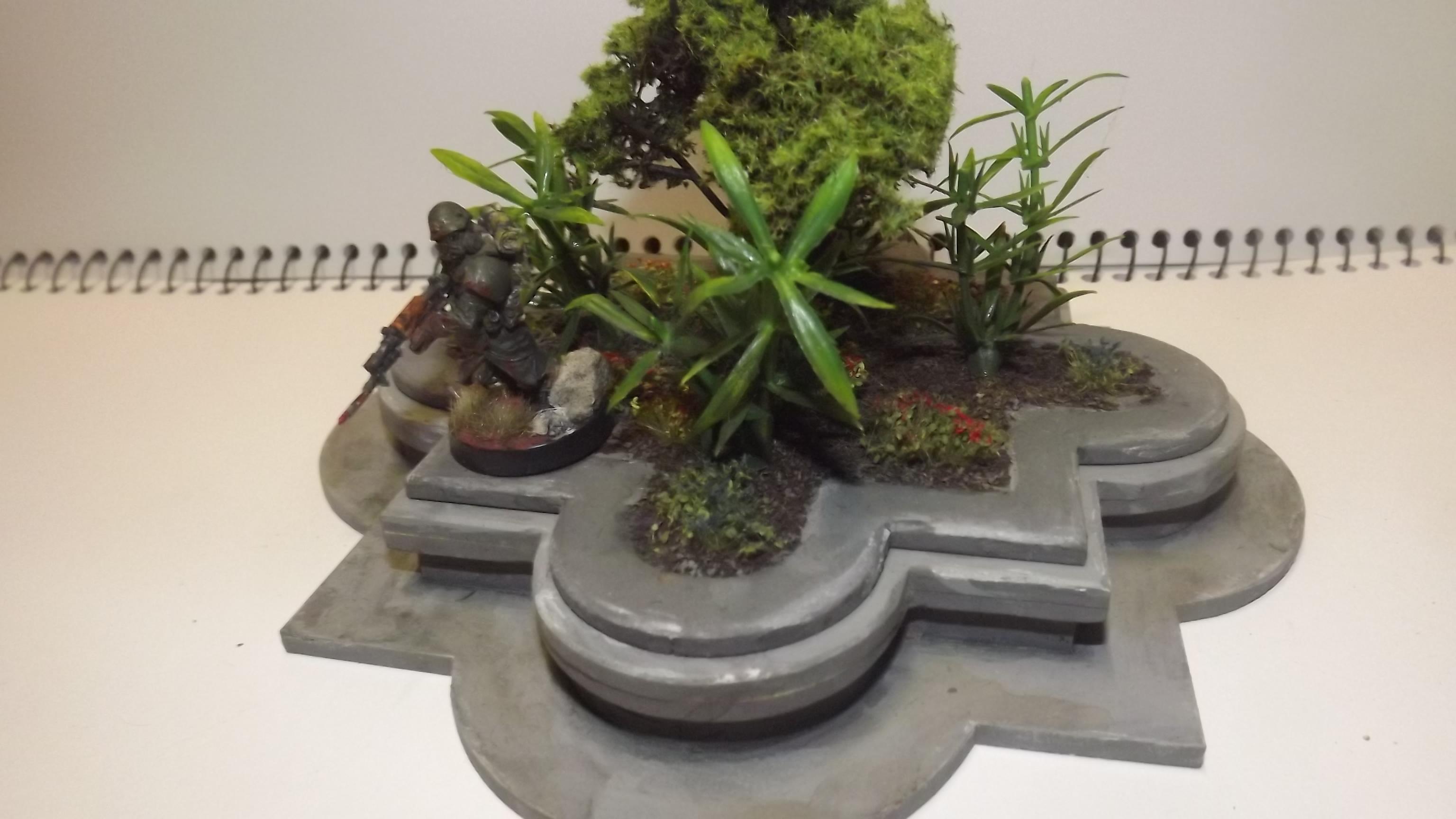 Fountain, Garden, Miniature Scernery