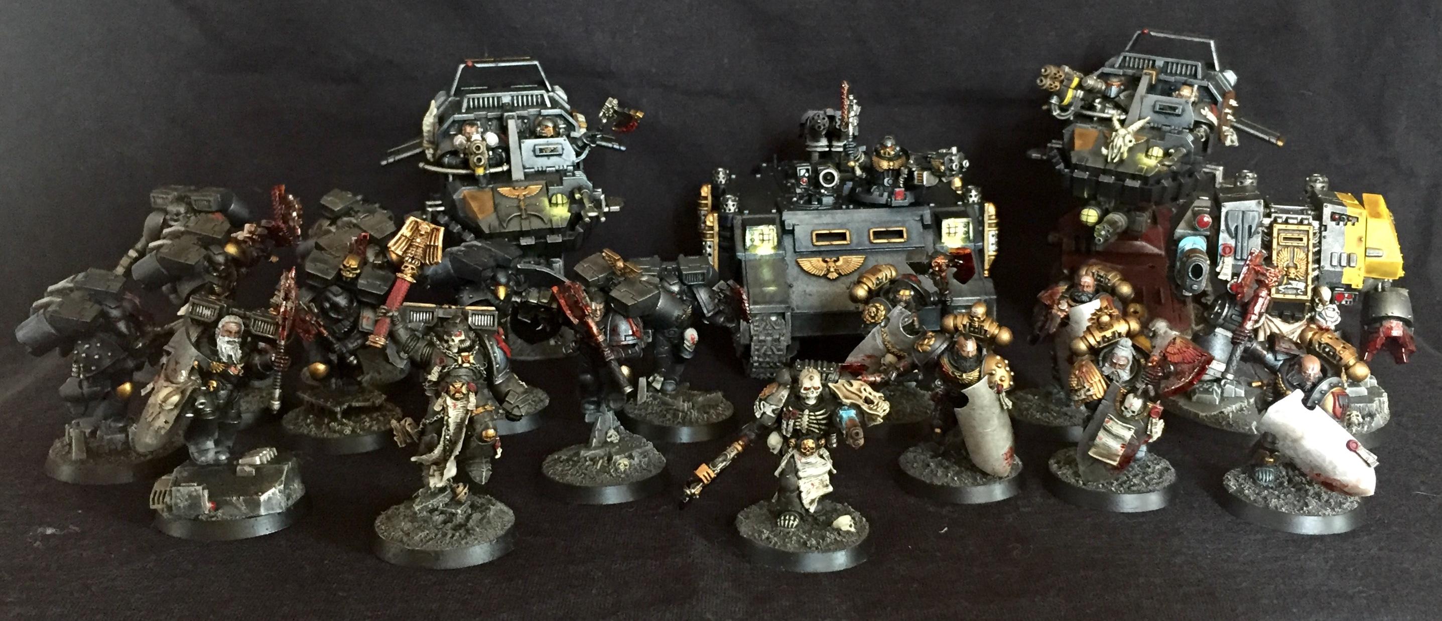 Assault Marines, Dreadnought, Executioners, Rhino, Space Marines, Warhammer 40,000