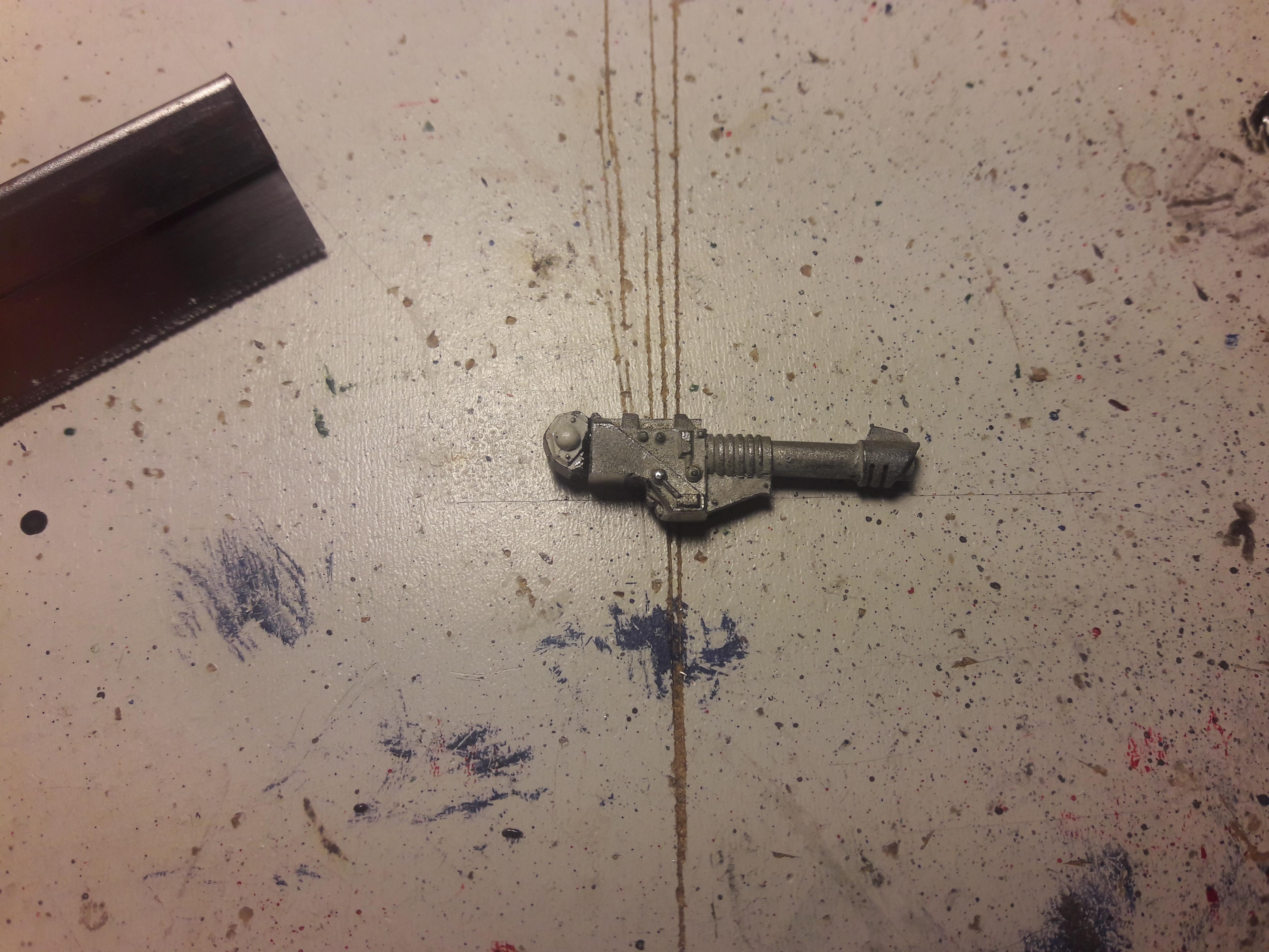 glue end bit back on the main body of the weapon 
