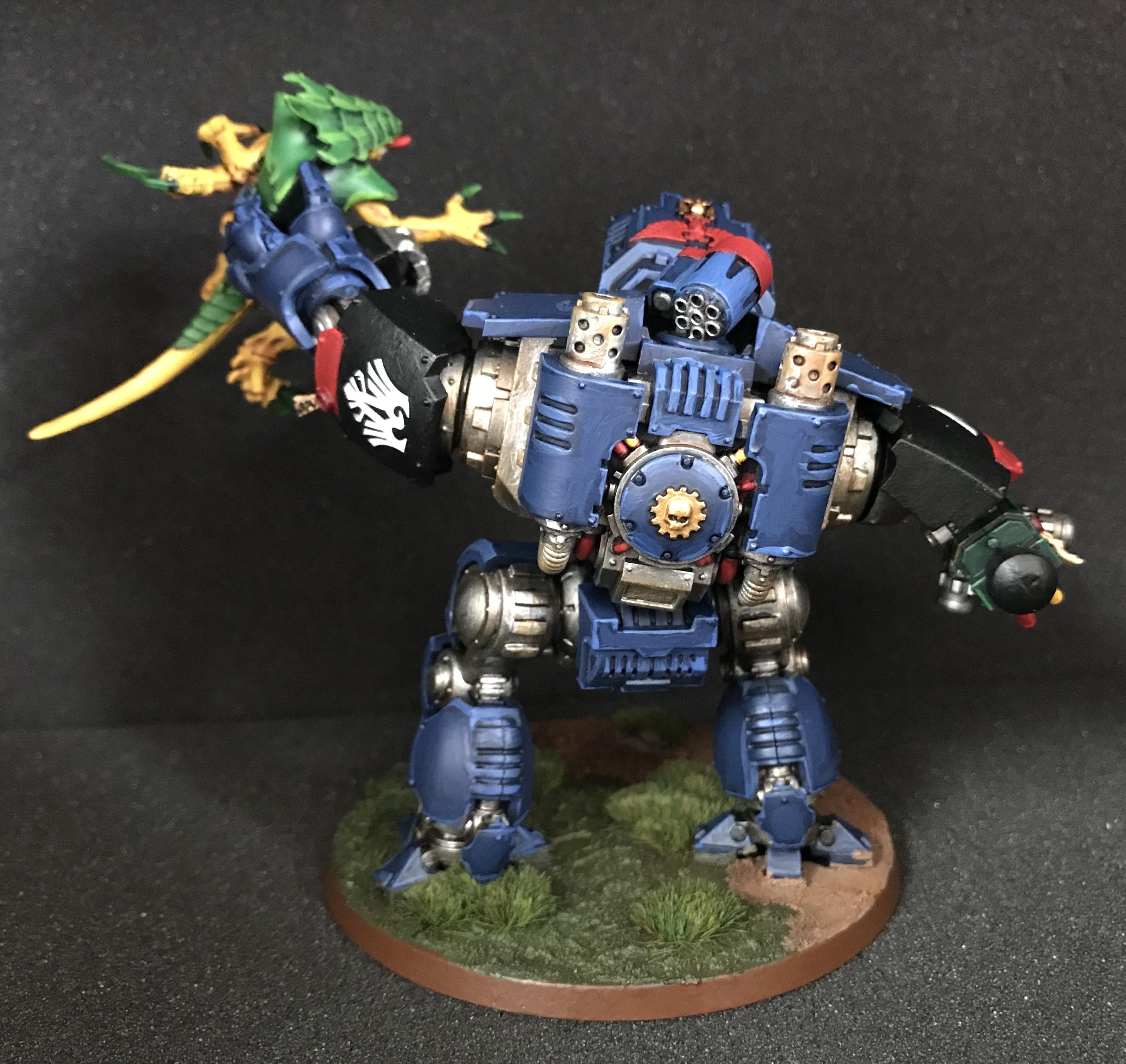 Finished Night Ravens Redemptor lifting Tyranid Warriror - back