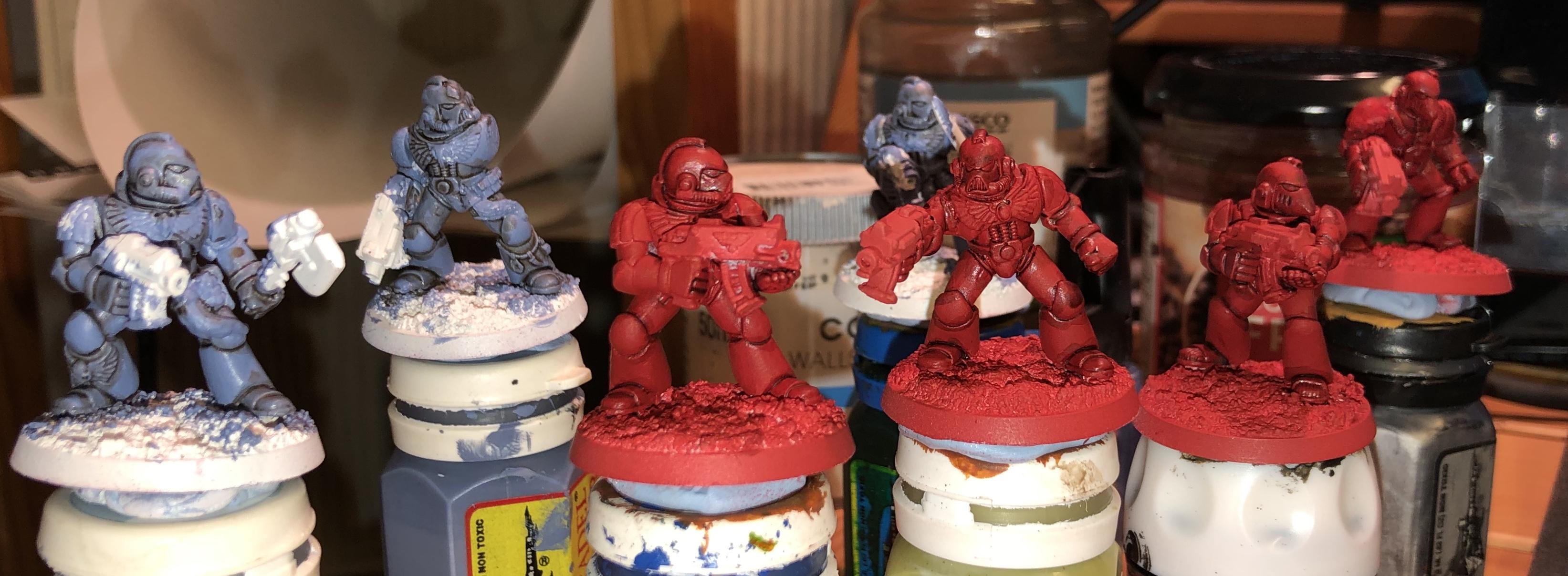 Blood Angels and Space Wolves WIP