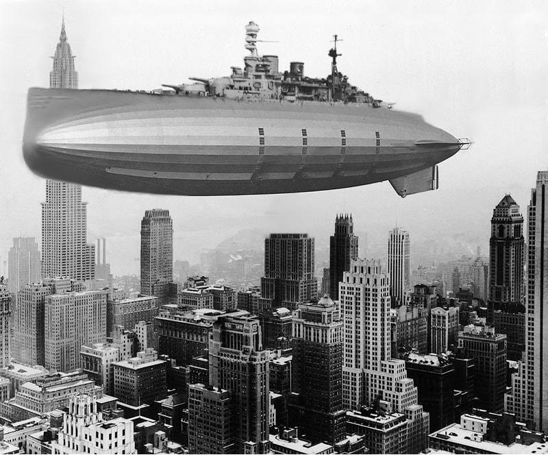 "warmill Prototype", Airship, Dieselpunk, World War 2