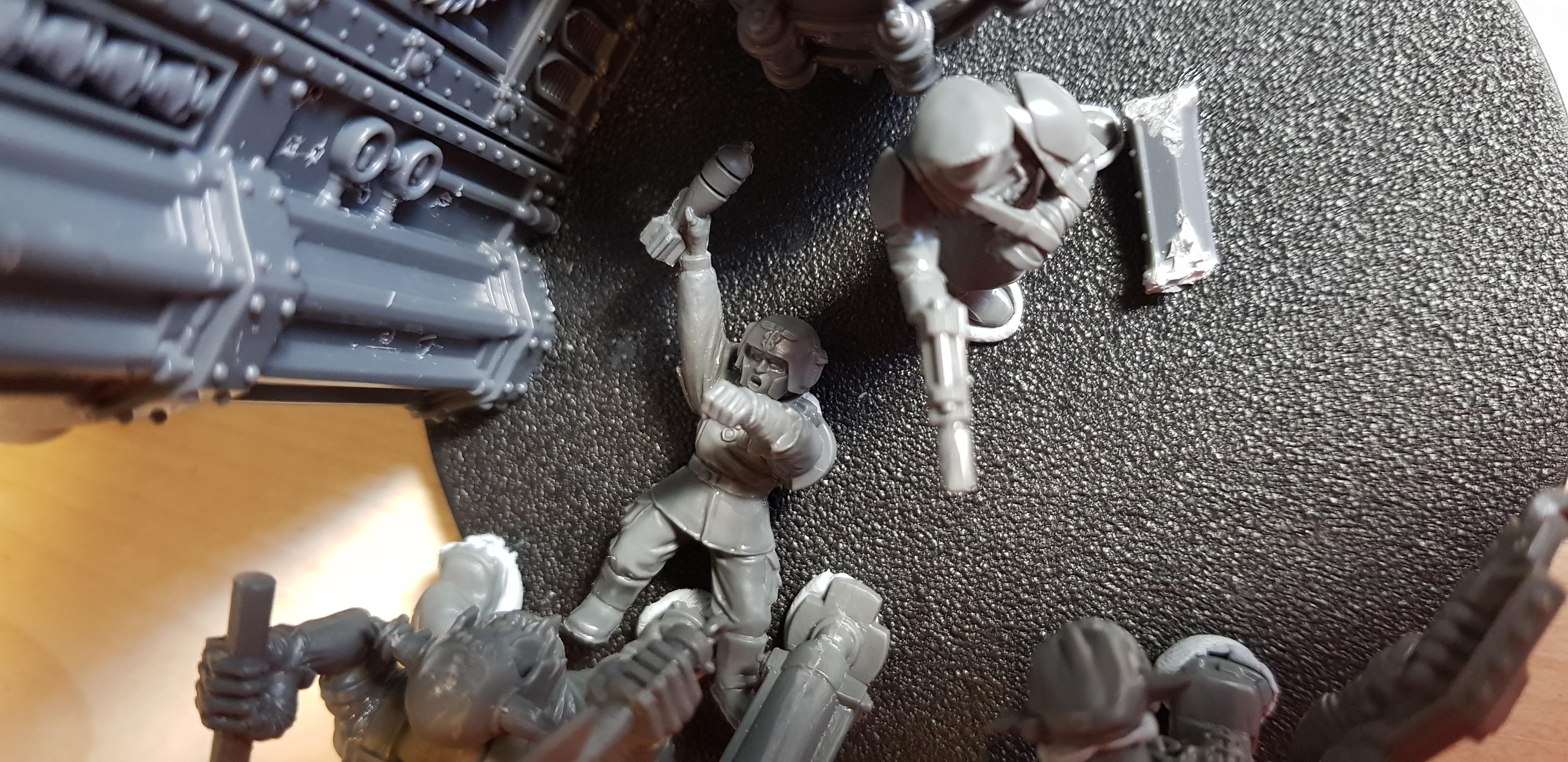 Boy, Cadians, Command Squad, Diorama, Exterminatus, Goff, Imperial Guard, Nob, Orks