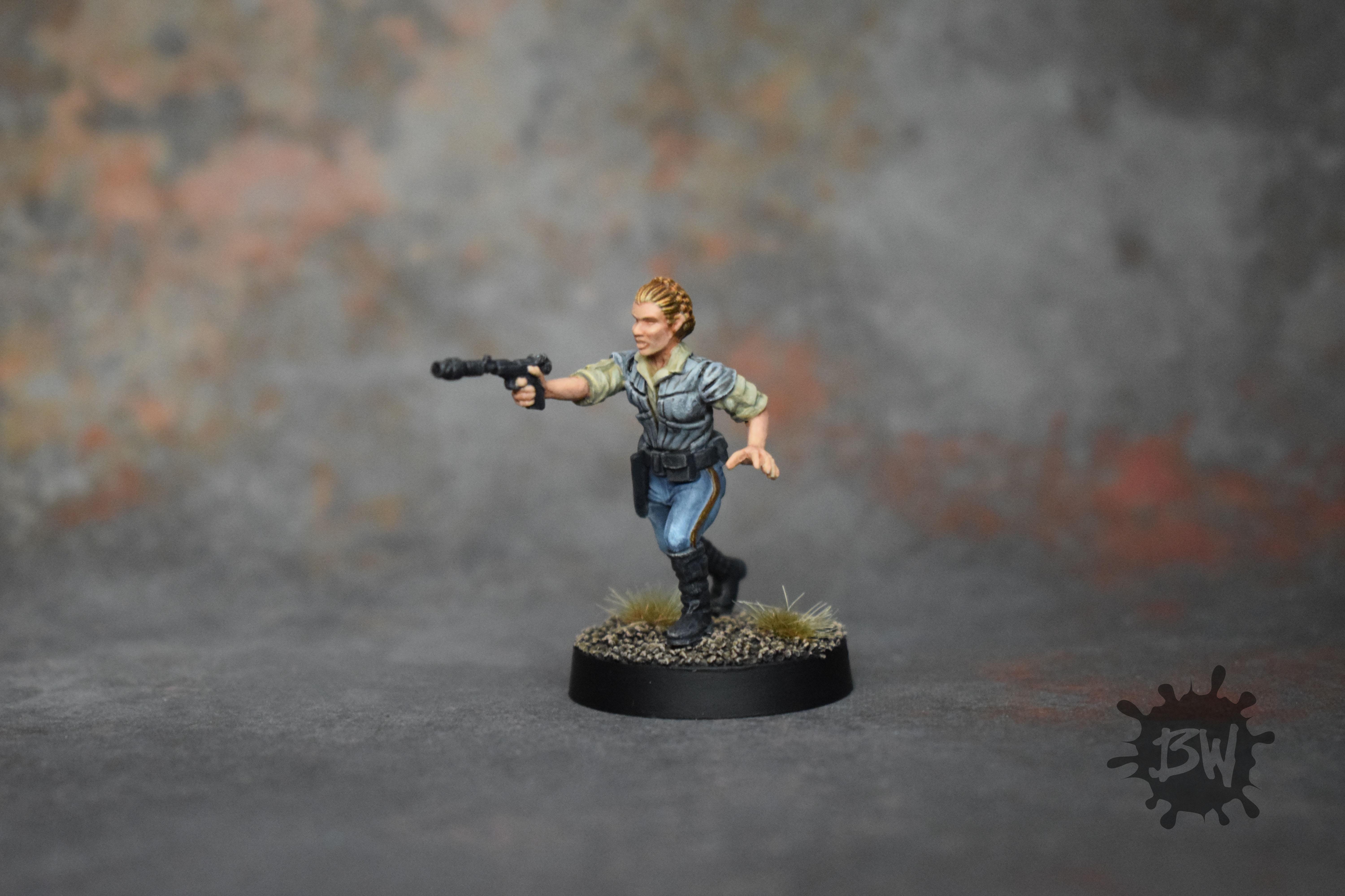 Bw, Commission, Ffg, Leia Organa, Painting, Rebel, Star Wars Legion