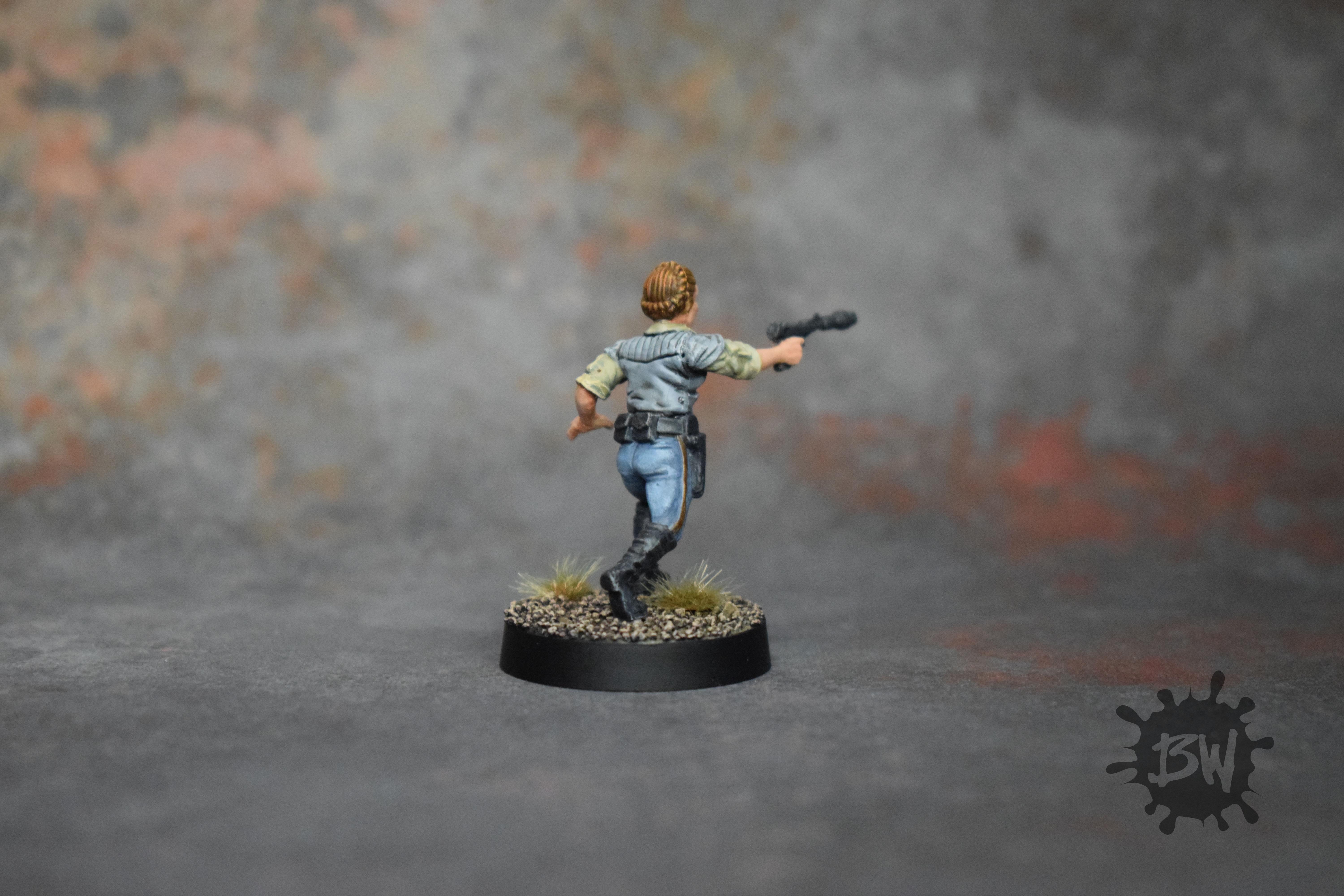Bw, Commission, Ffg, Leia Organa, Painting, Rebel, Star Wars Legion