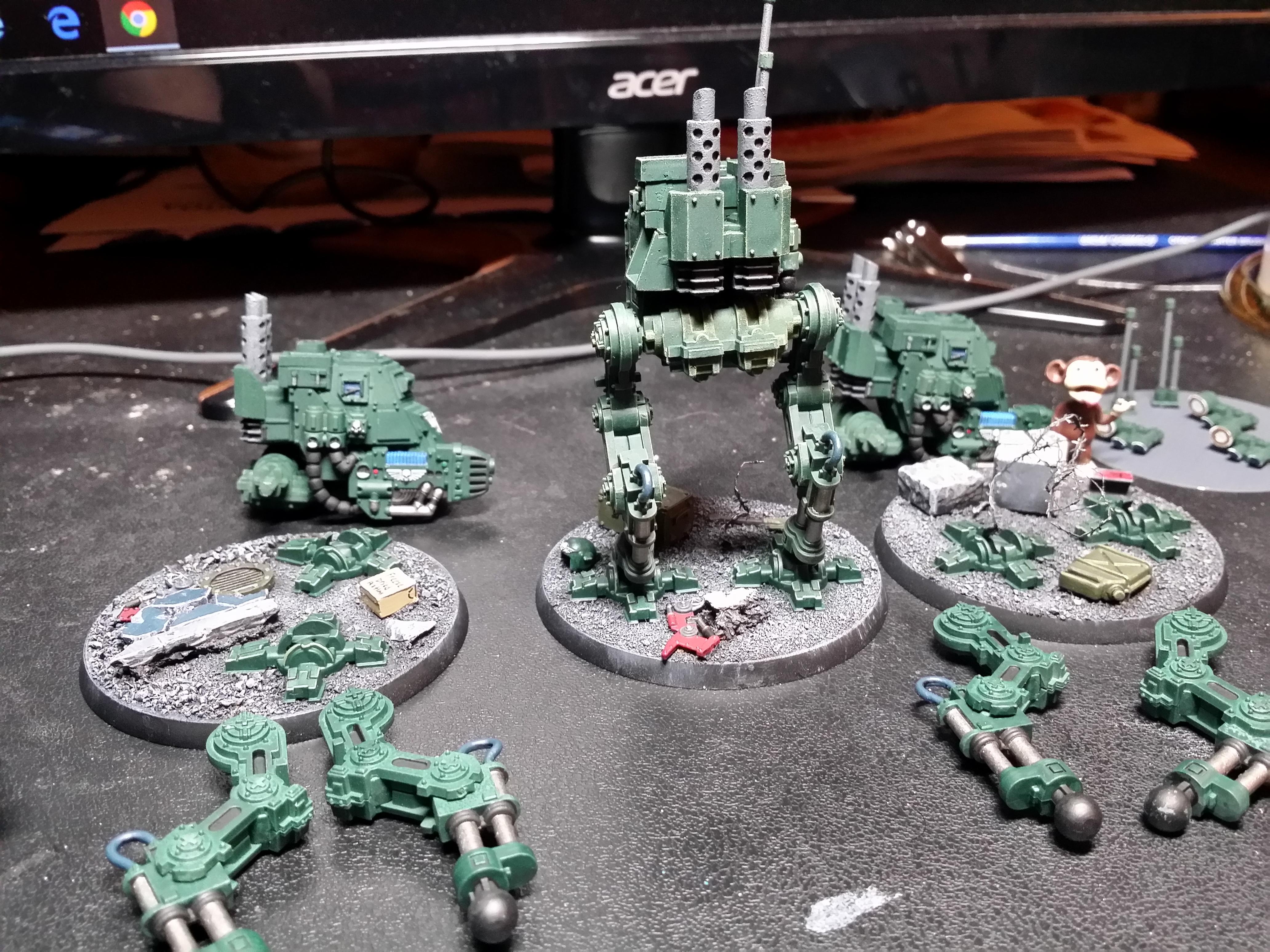 Armored Sentinel, Astra Militarum, Cadians, Imperial Guard, Plasma Cannon, Warhammer 40,000, Work In Progress