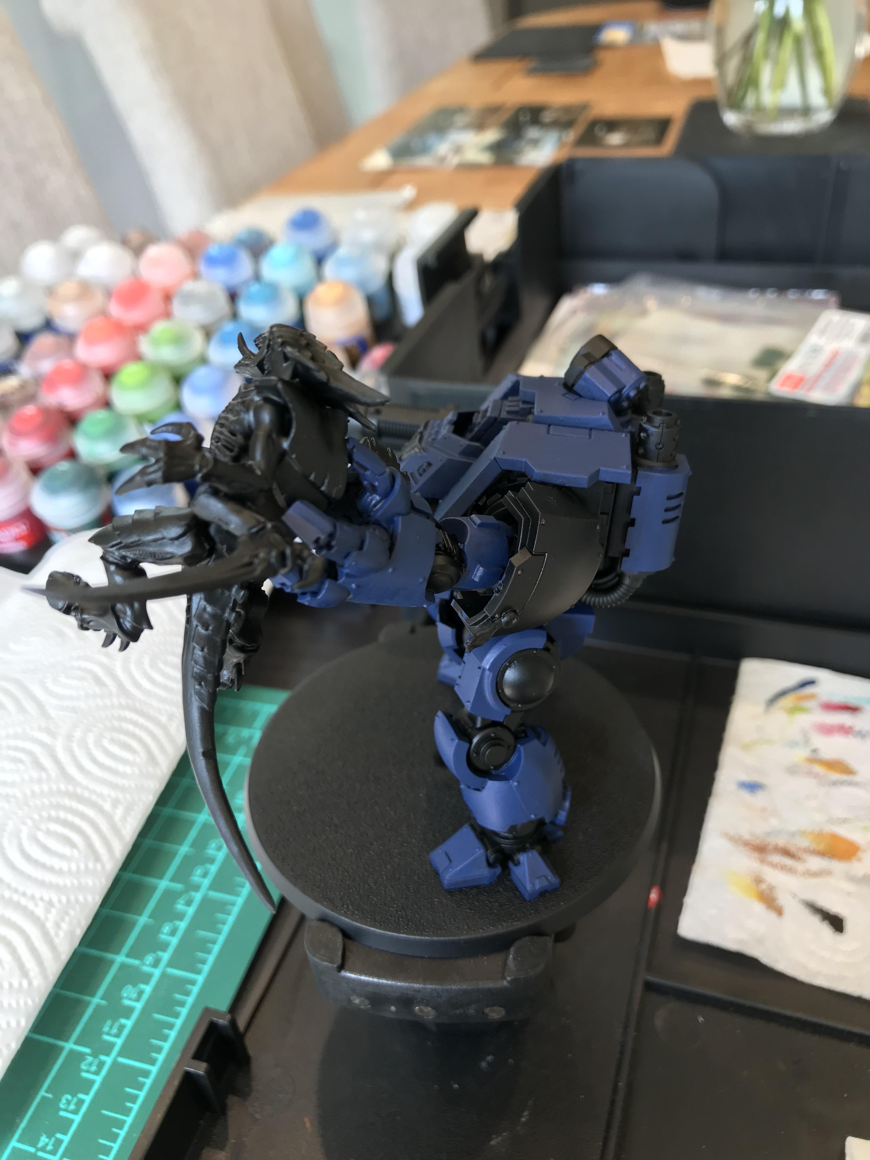 Night Ravens Redemptor lifting Tyranid Warrior Primed - left
