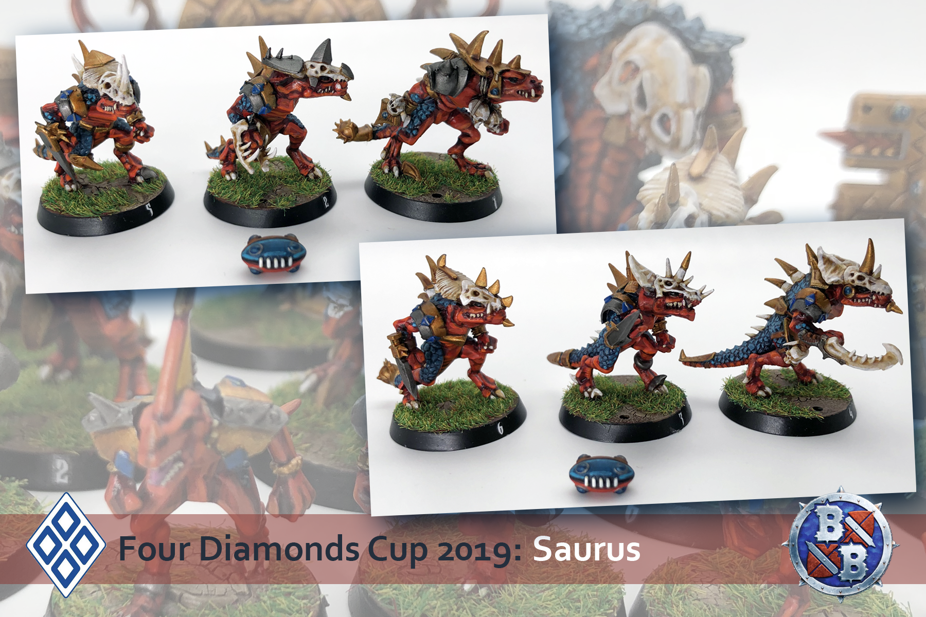 Blood Bowl, Four Diamonds, Lizardman Team, Saurus