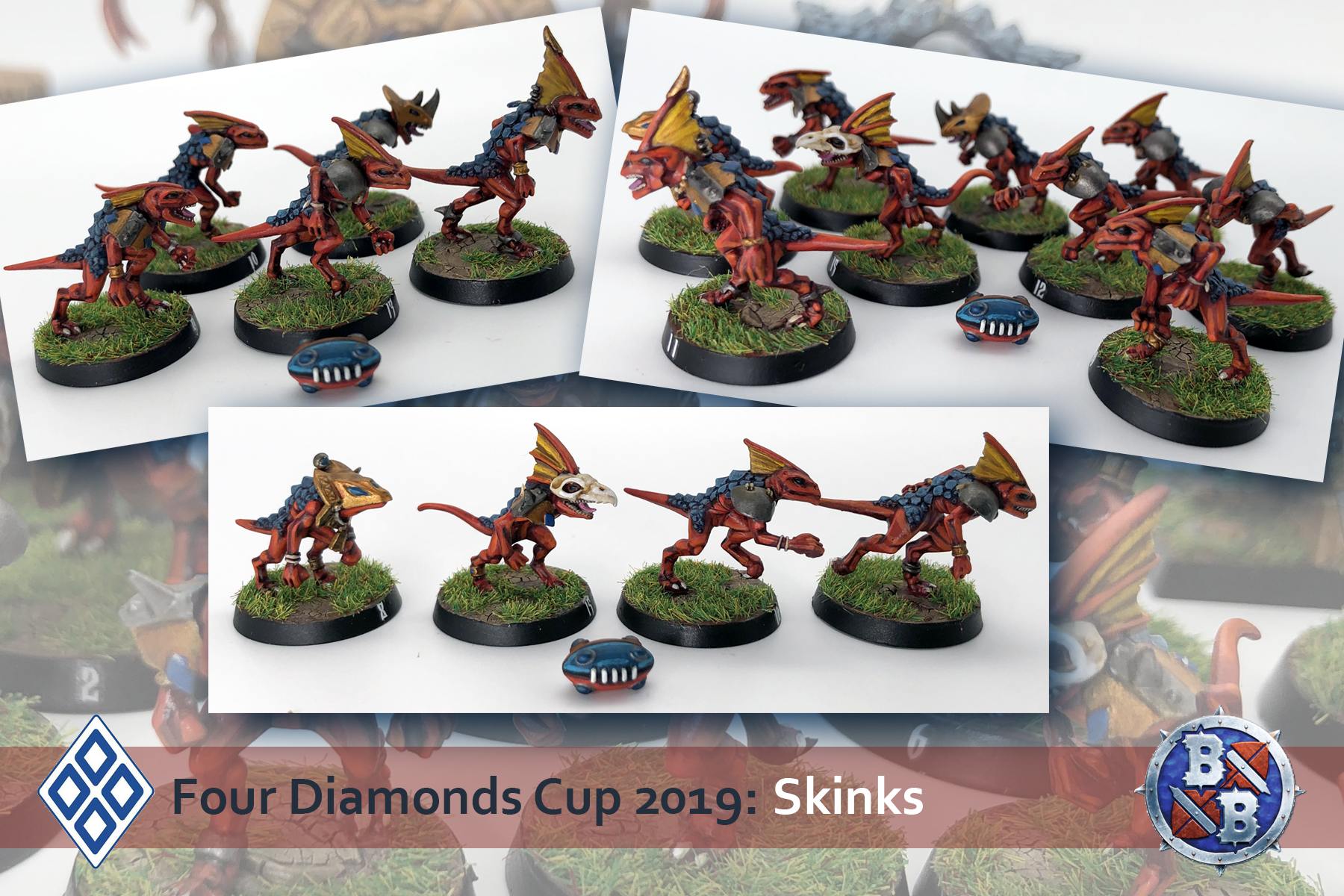 Blood Bowl, Four Diamonds, Lizardman Team, Skinks