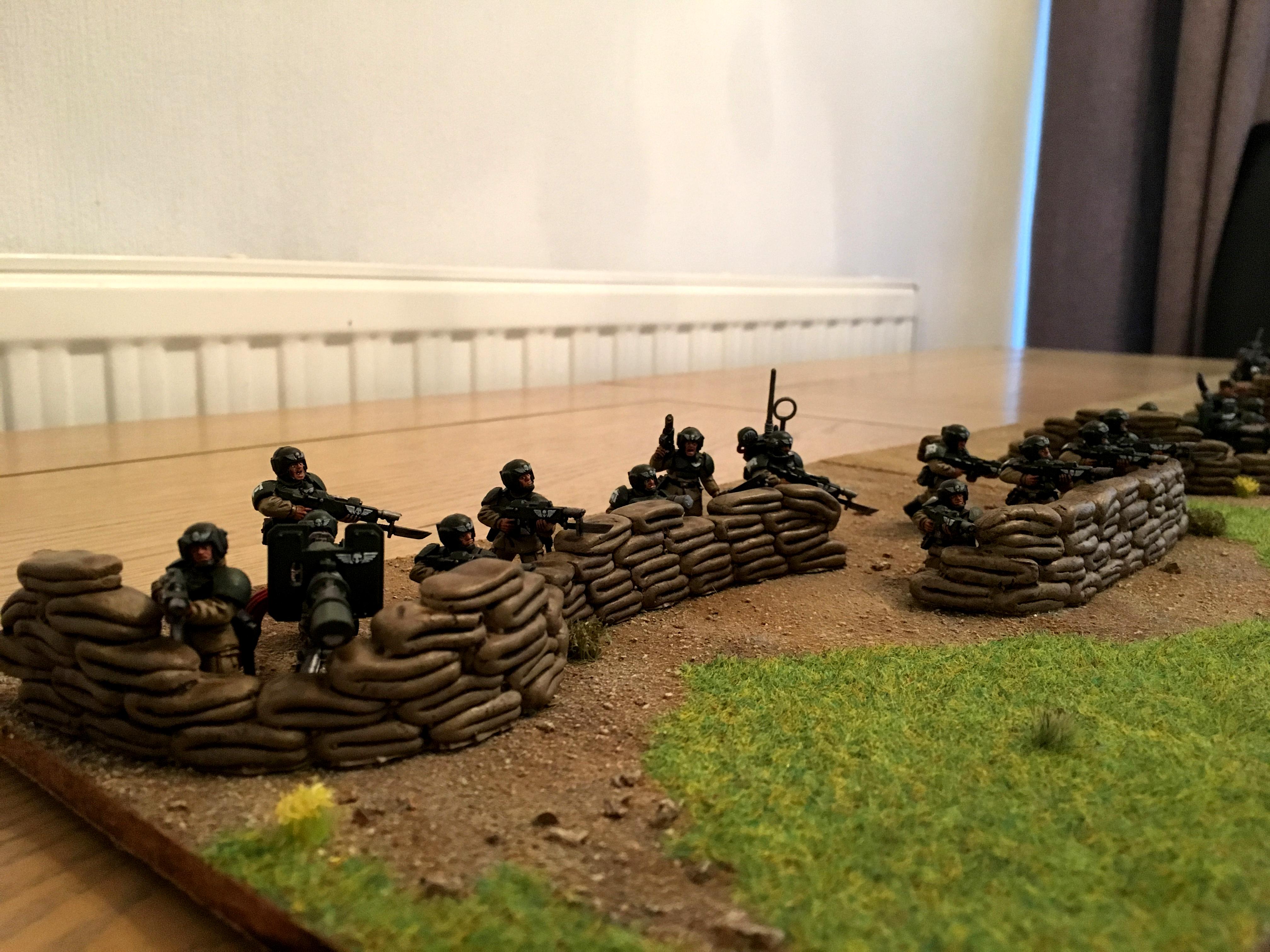 Astra Militarum, Cadians, Diorama, Fortification, Heavy Weapon, Imperial Guard, Infantry, Terrain