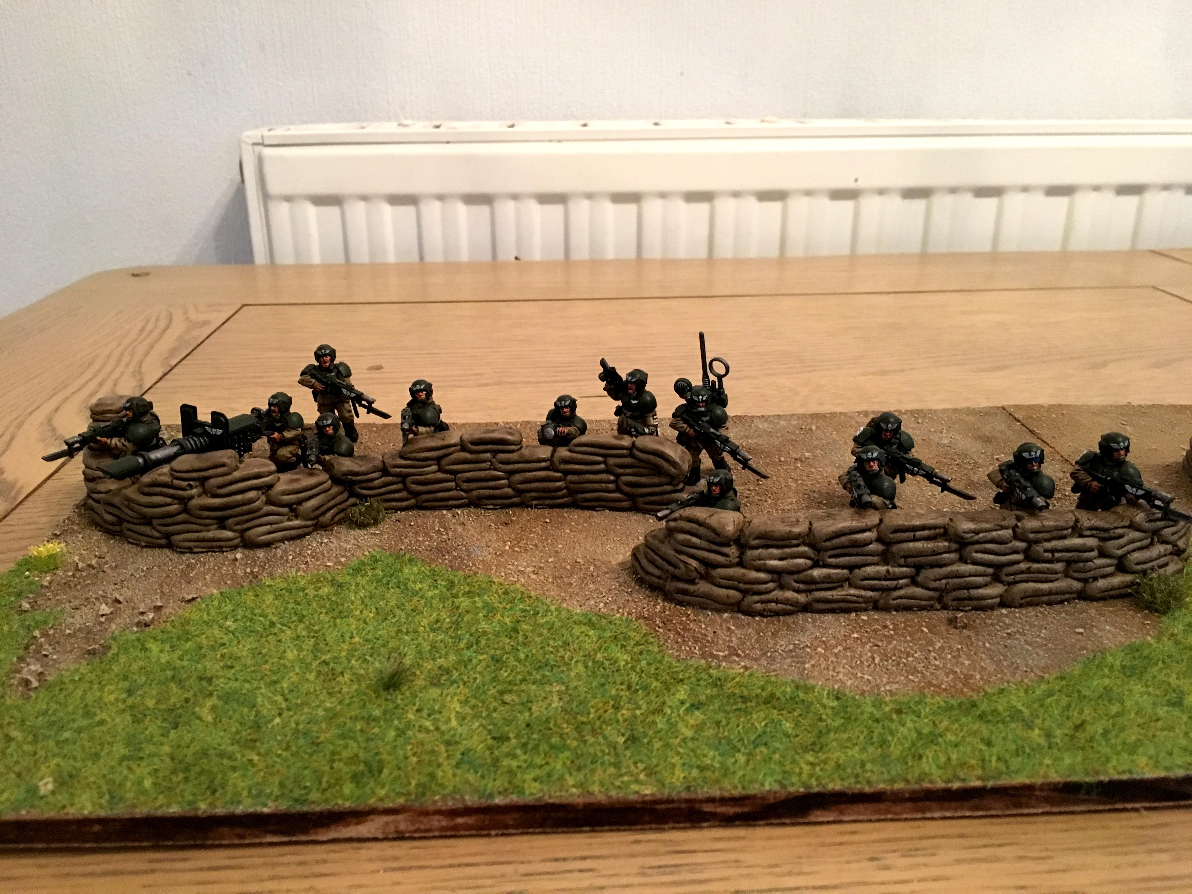 Astra Militarum, Cadians, Diorama, Fortification, Heavy Weapon, Imperial Guard, Infantry, Terrain