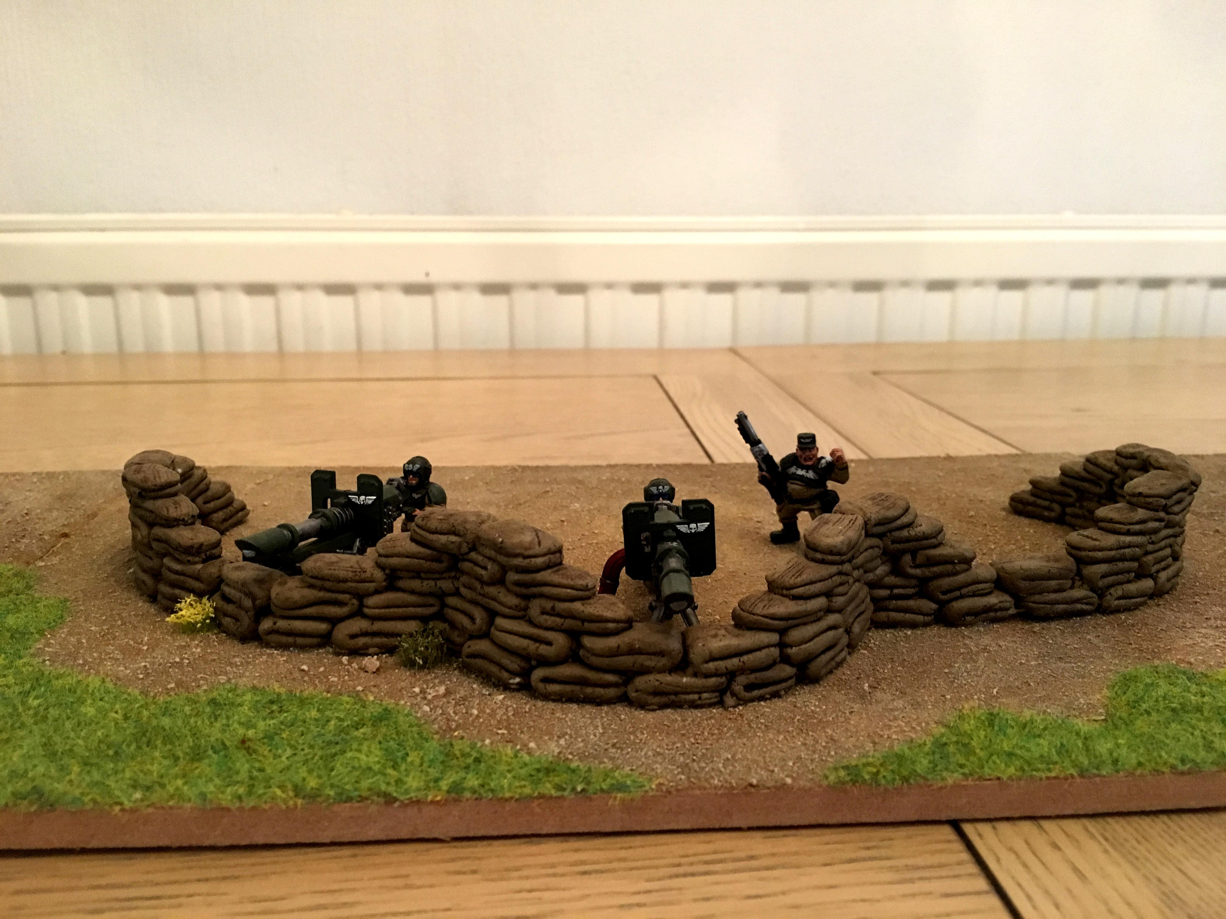 Astra Militarum, Cadians, Diorama, Fortification, Heavy Weapon, Imperial Guard, Infantry, Terrain