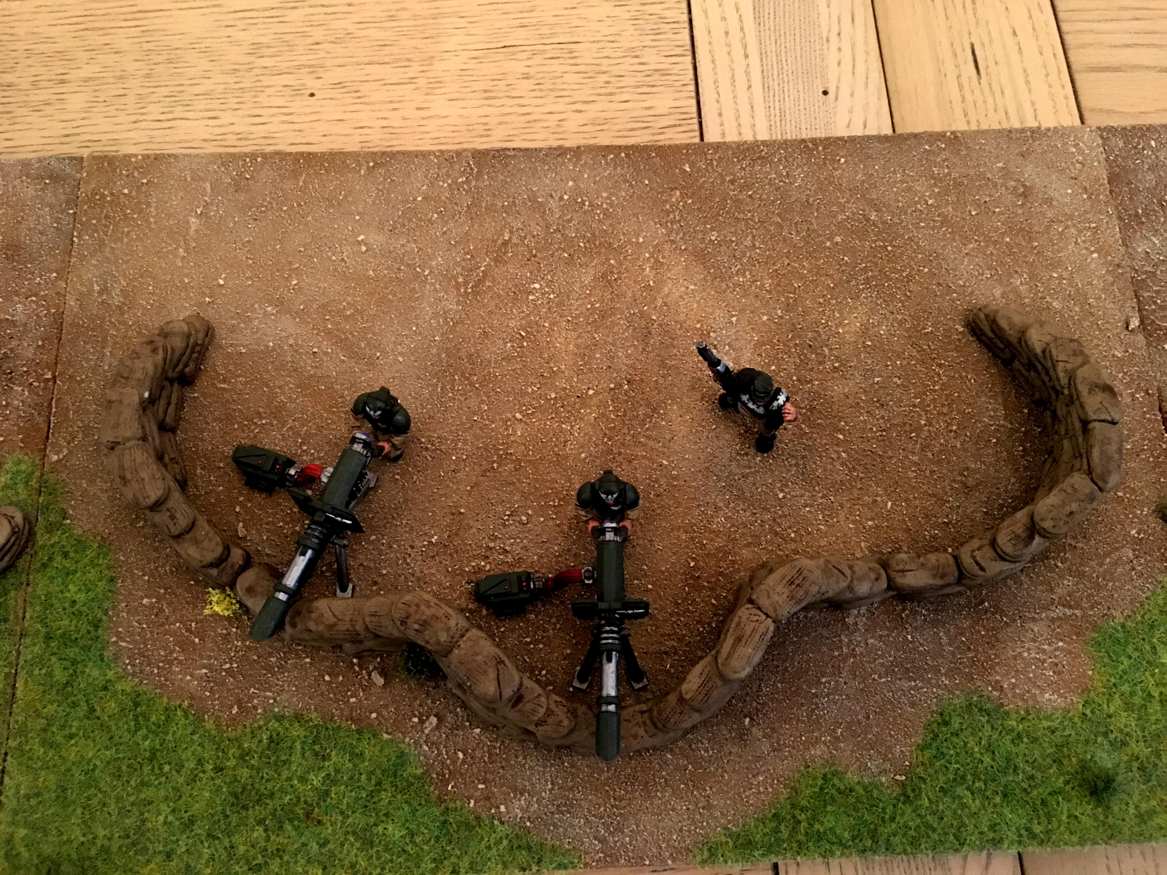 Astra Militarum, Cadians, Diorama, Fortification, Heavy Weapon, Imperial Guard, Infantry, Terrain