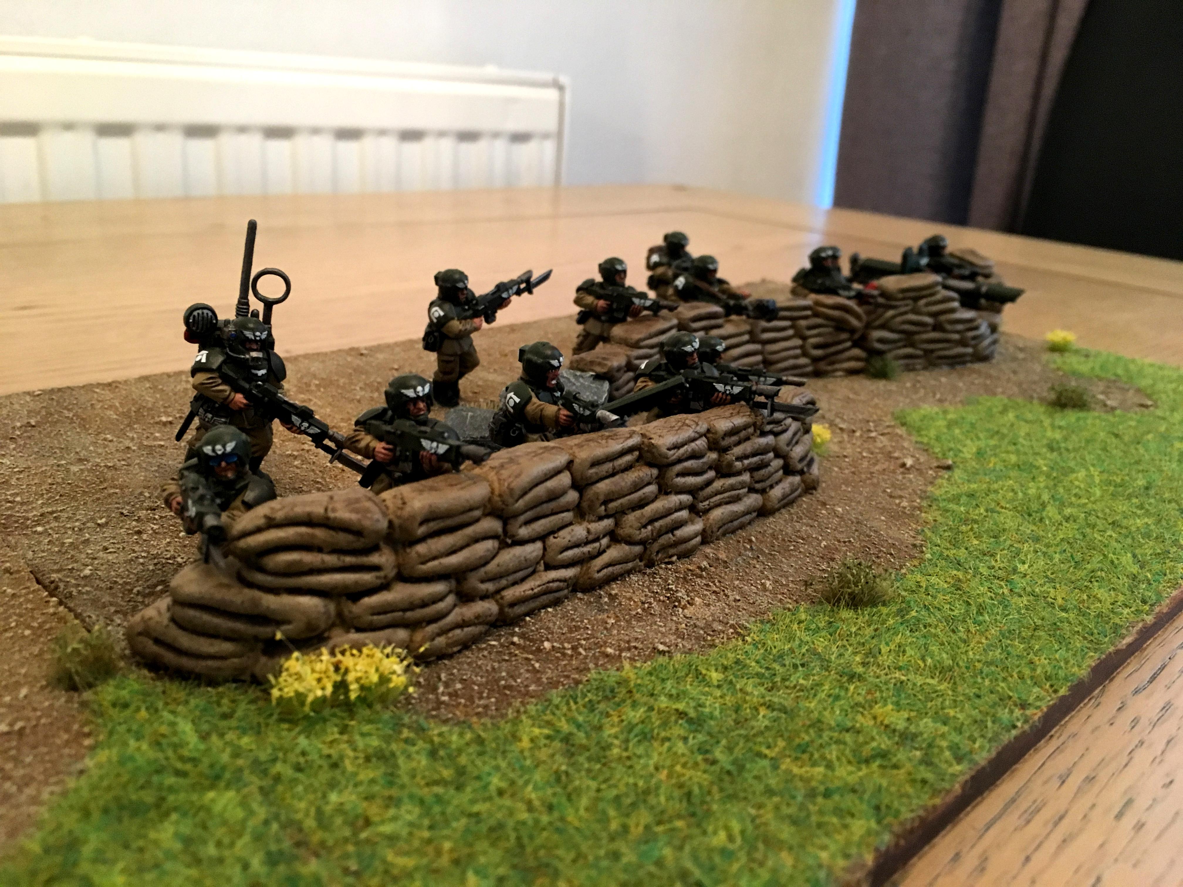 Astra Militarum, Cadians, Diorama, Fortification, Heavy Weapon, Imperial Guard, Infantry, Terrain