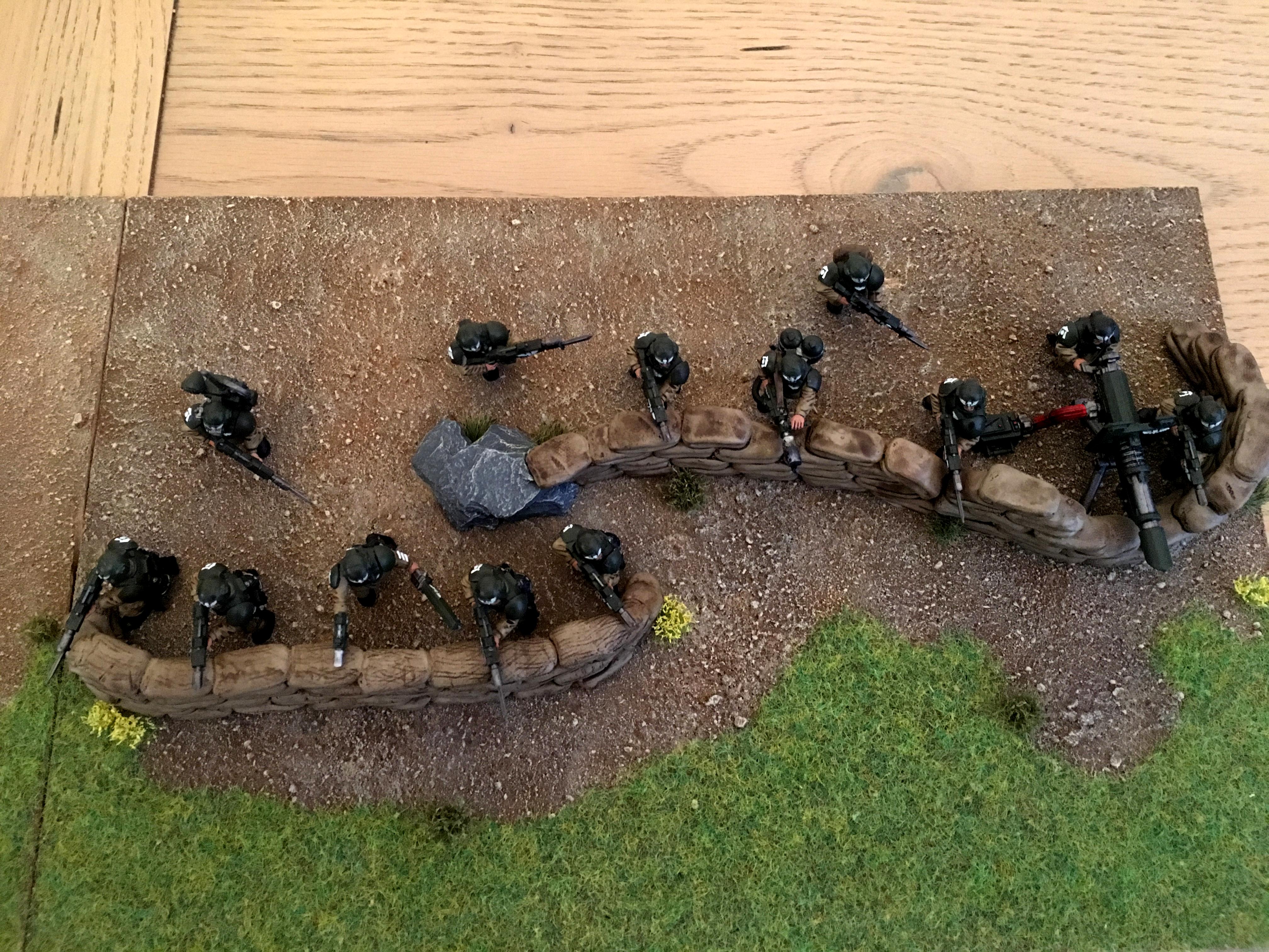 Astra Militarum, Cadians, Diorama, Fortification, Heavy Weapon, Imperial Guard, Infantry, Terrain