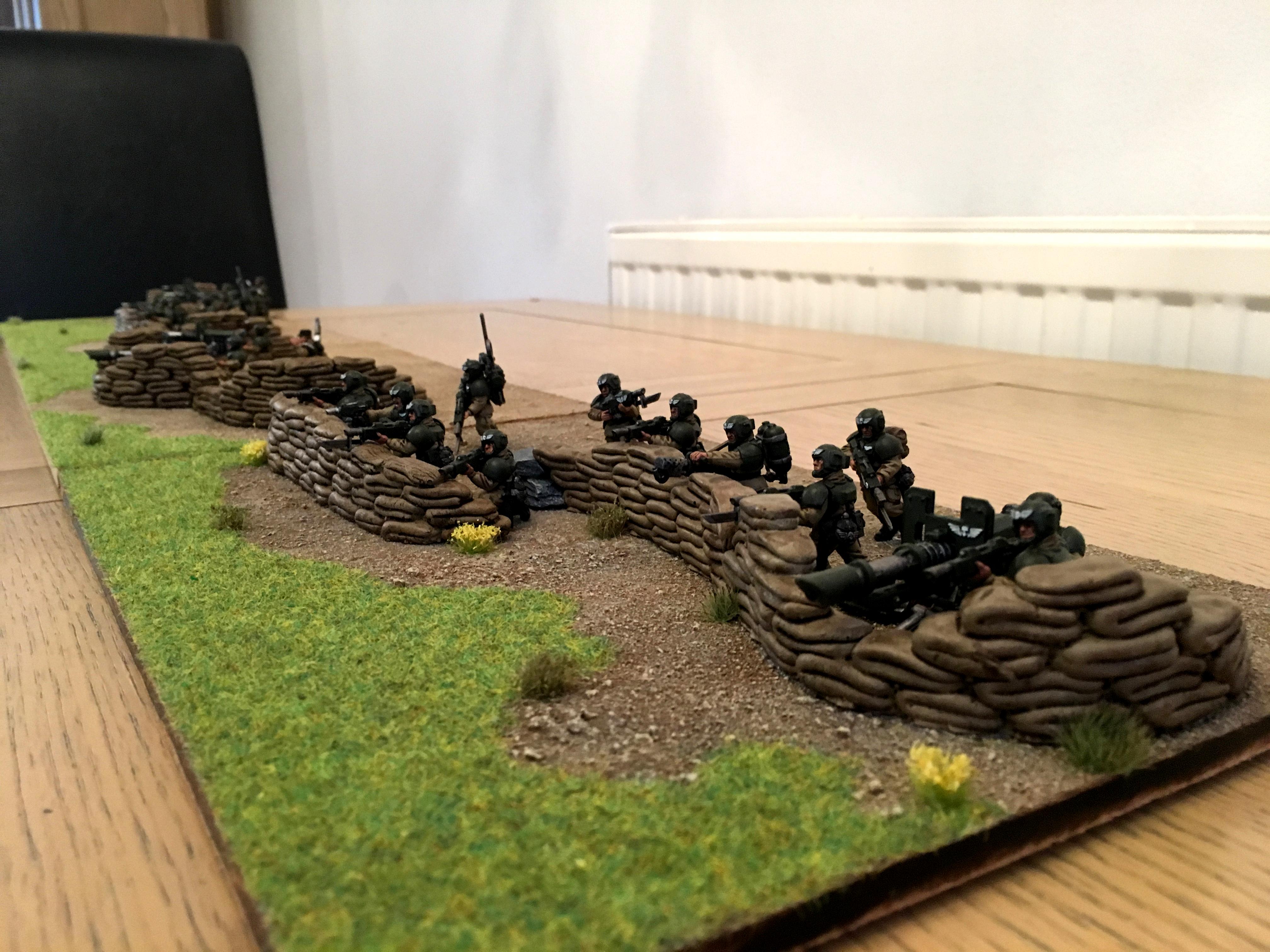Astra Militarum, Cadians, Diorama, Fortification, Heavy Weapon, Imperial Guard, Infantry, Terrain