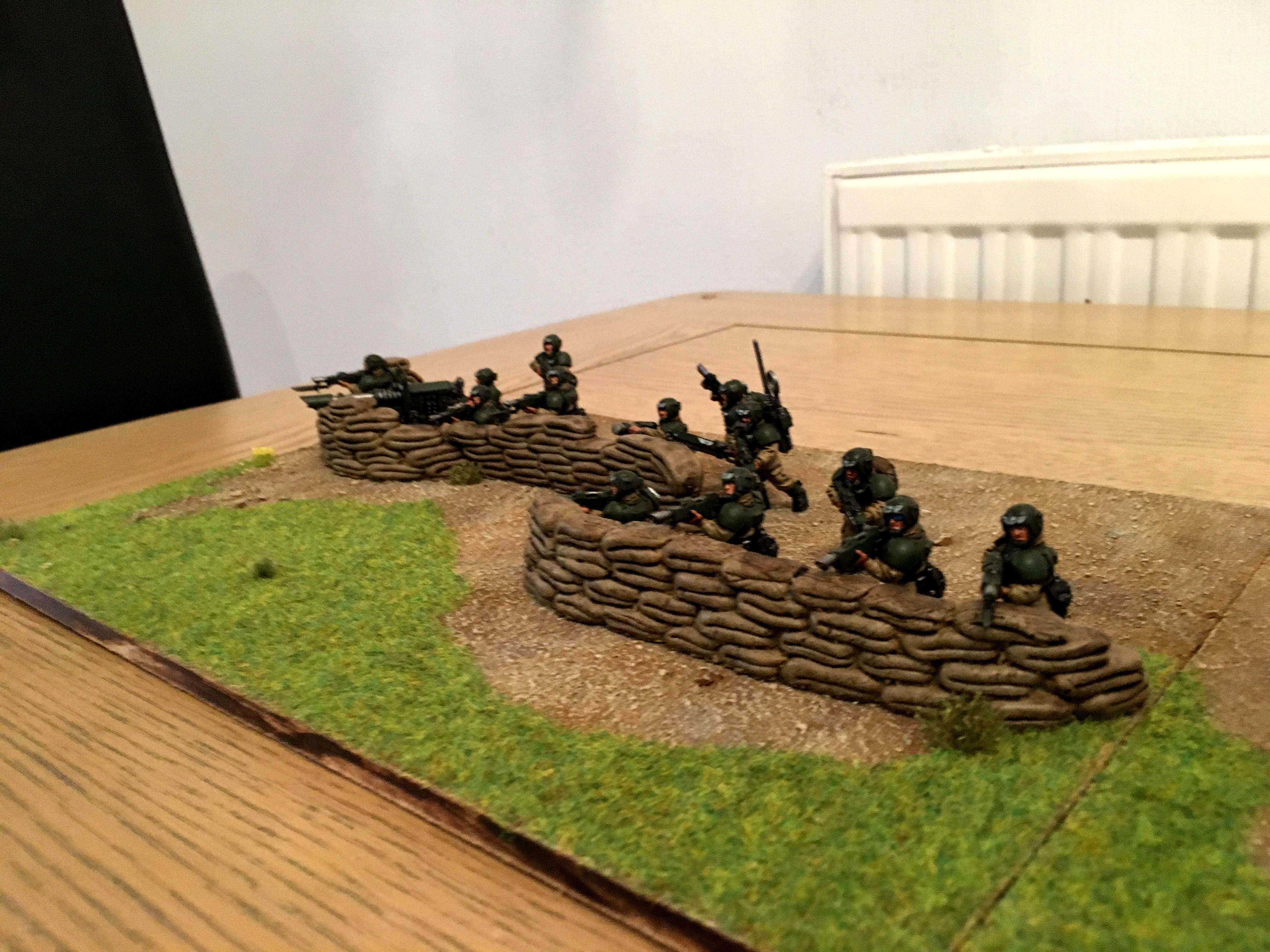 Astra Militarum, Cadians, Diorama, Fortification, Heavy Weapon, Imperial Guard, Infantry, Terrain