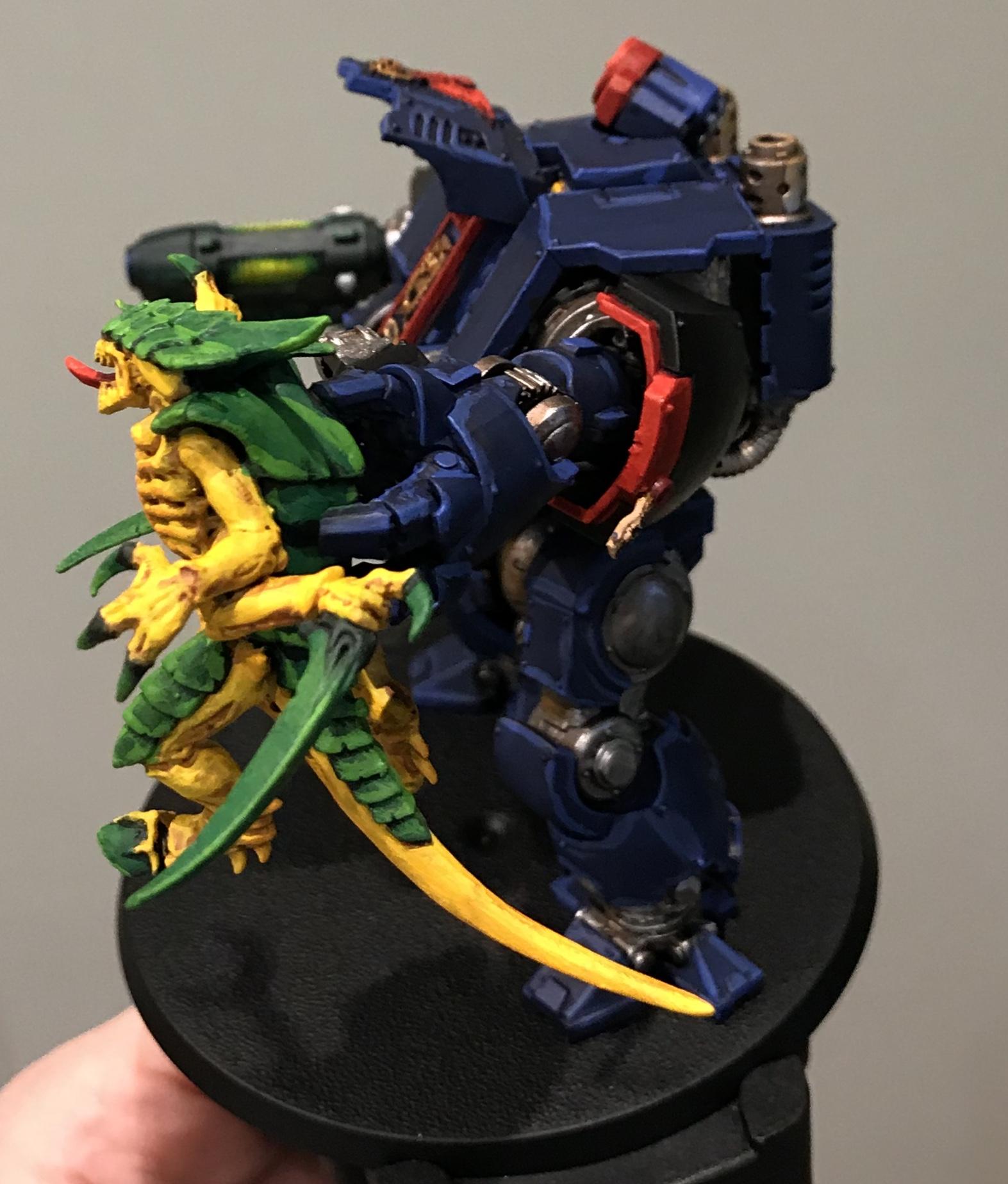 Night Ravens Redemptor lifting Tyranid Warrior Highlighted - left