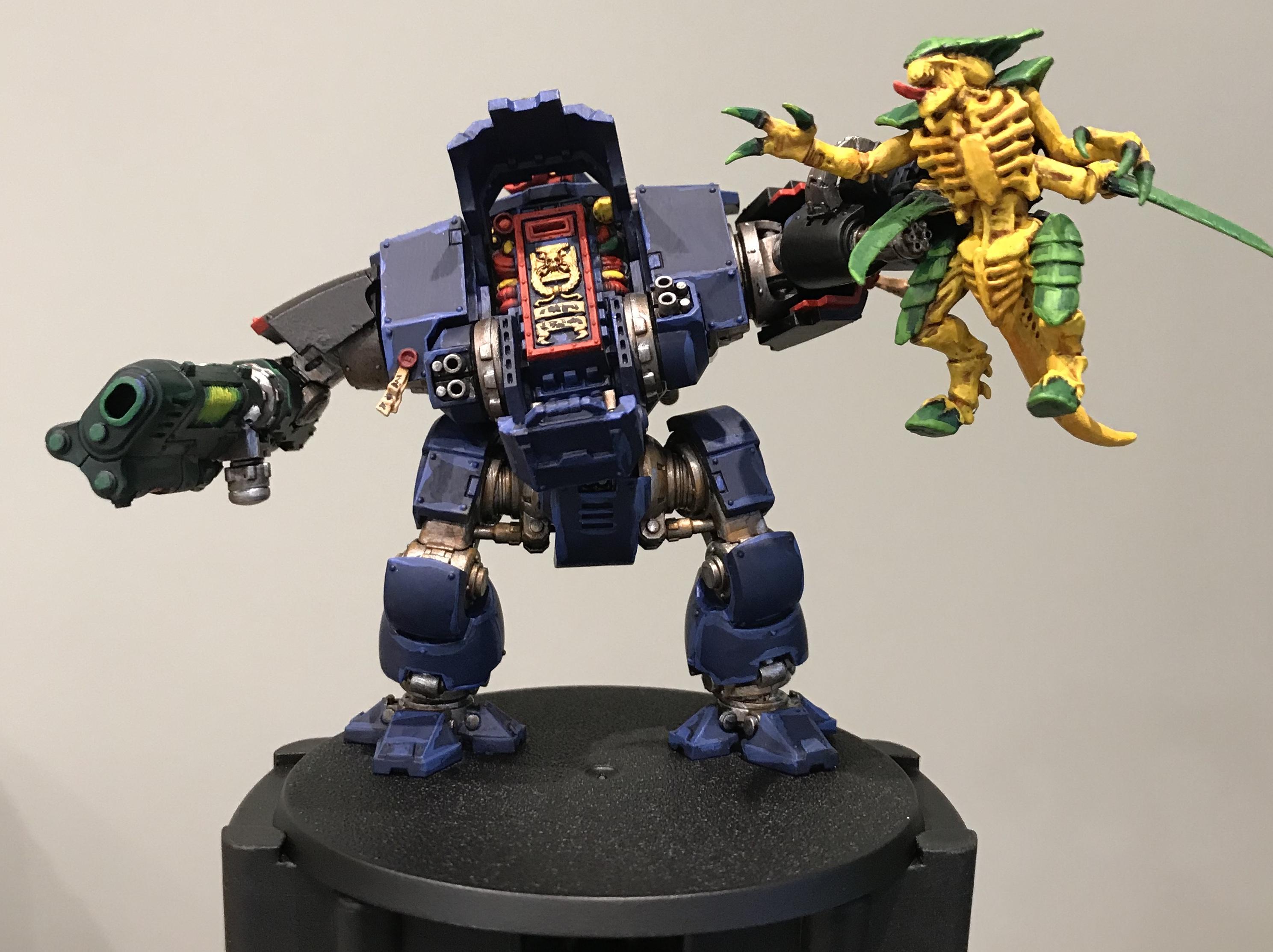 Night Ravens Redemptor lifting Tyranid Warrior Highlighted - front open