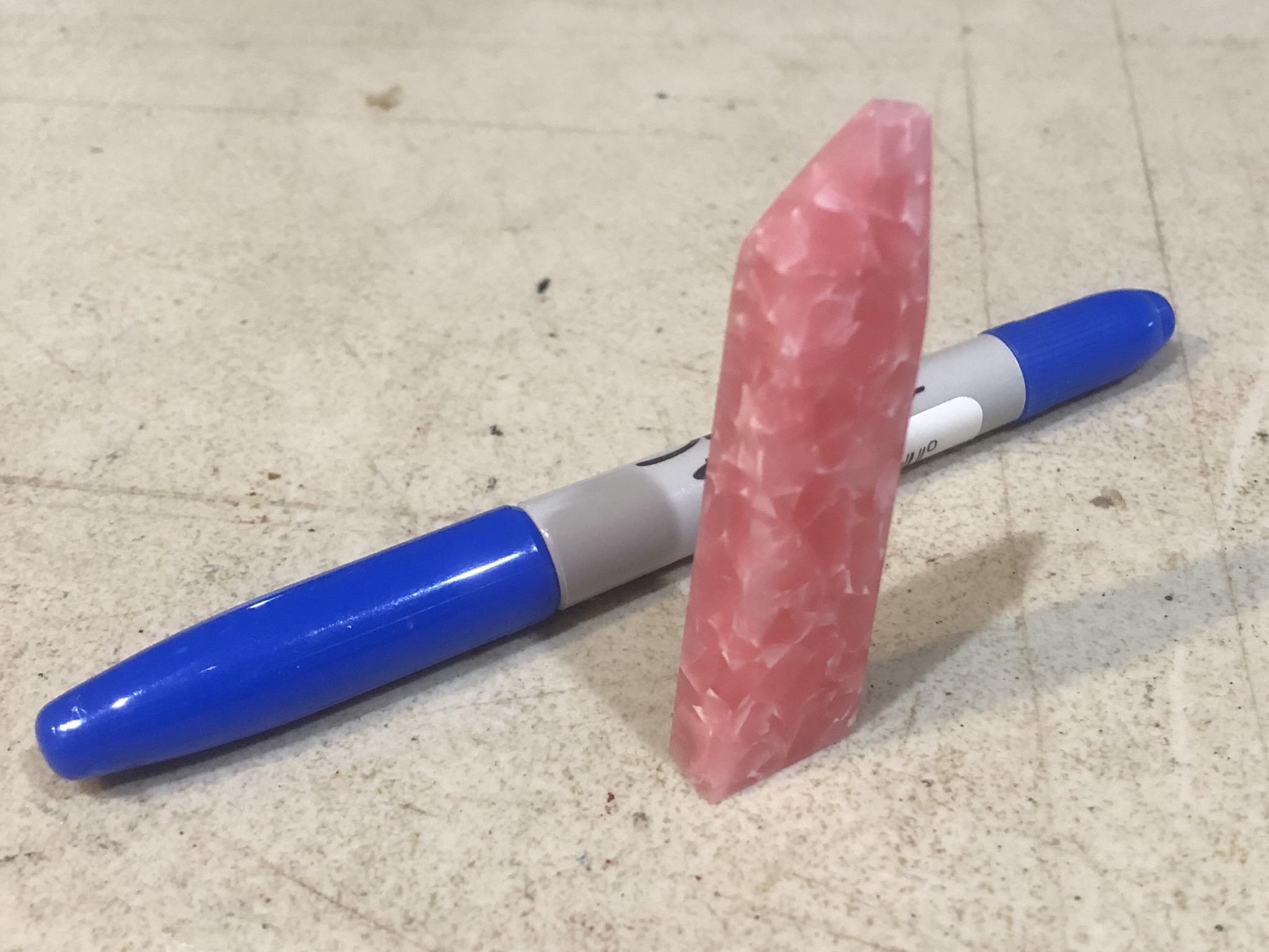 Terrain, Unpainted, Acrylic &amp;#147;rose quartz&amp;#148; monolith 