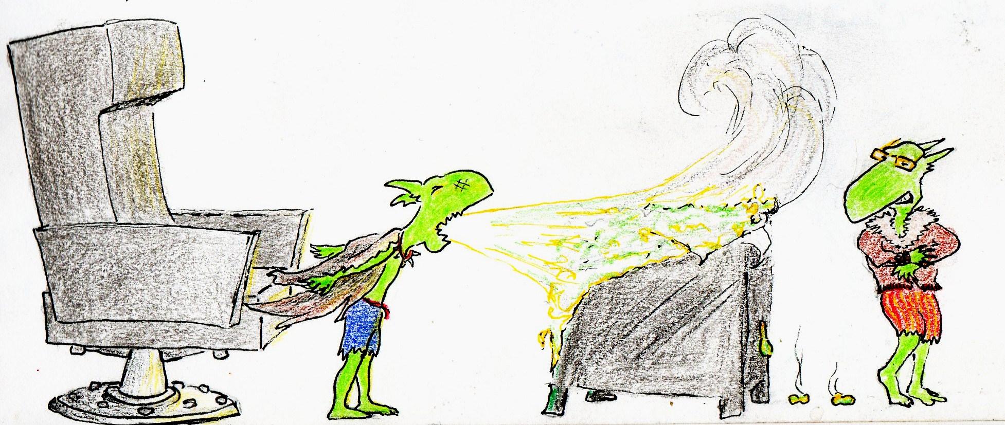 Cartoon, Drawing, Fiction, Graphic, Grots, Humour, Illustration, Orks, Sketch