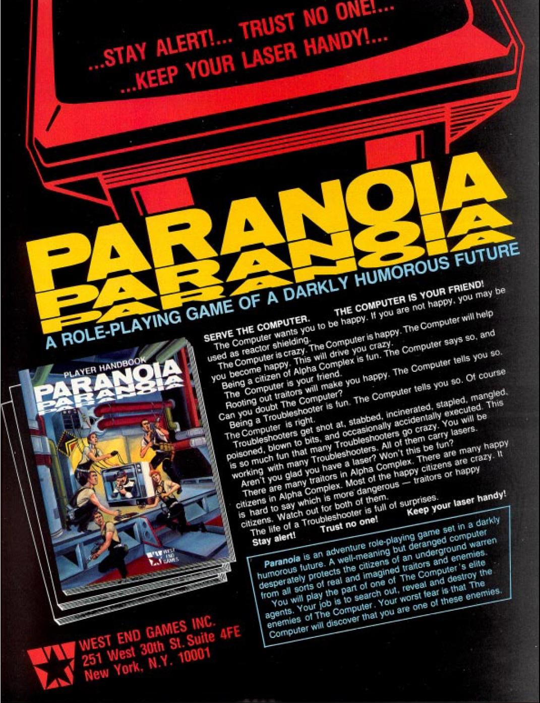 Dragon Magazine, Paranoia, Retro Review