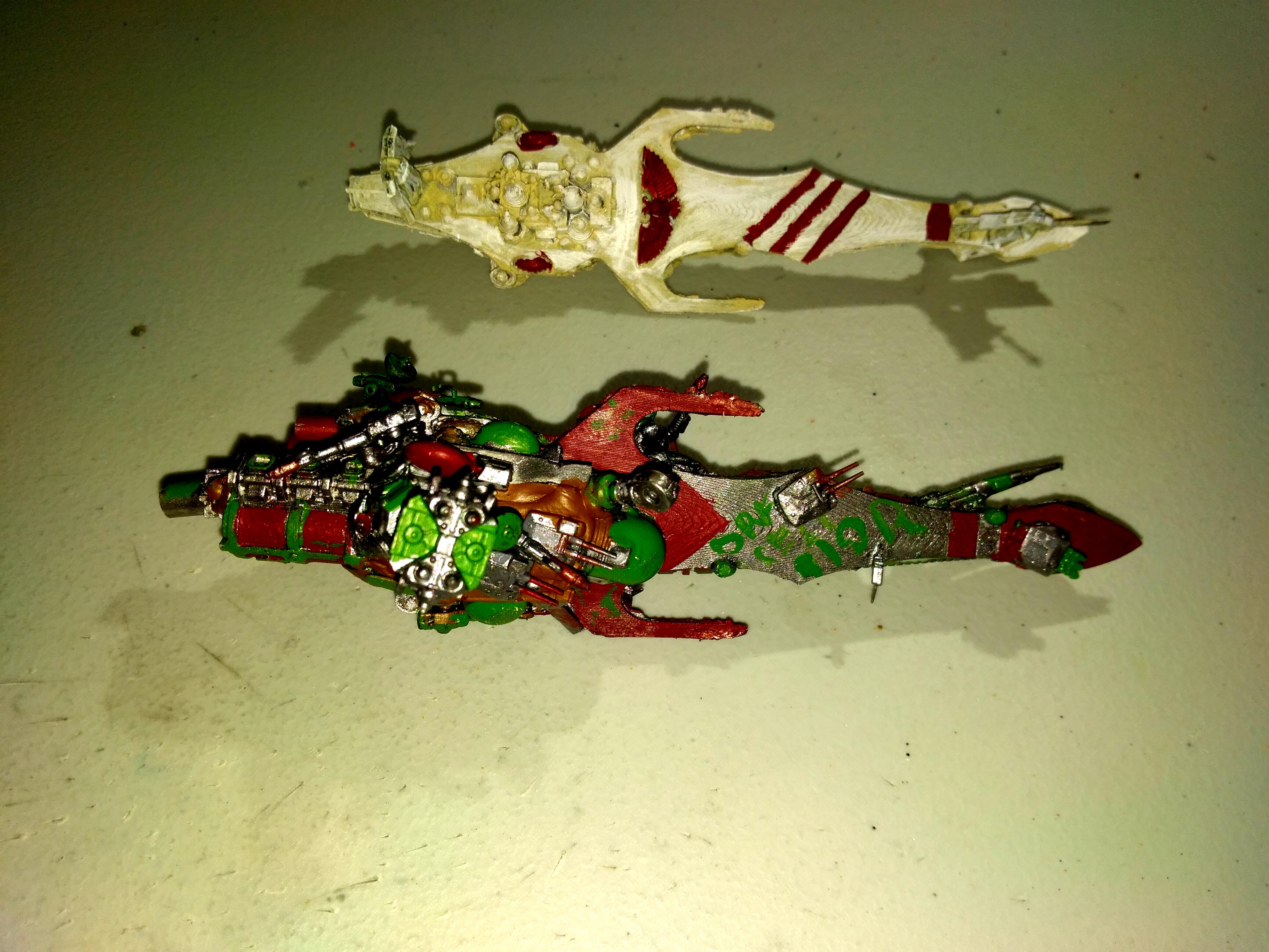 3d Print, Battlefleet Gothic, Battleship, Imperial, Orks