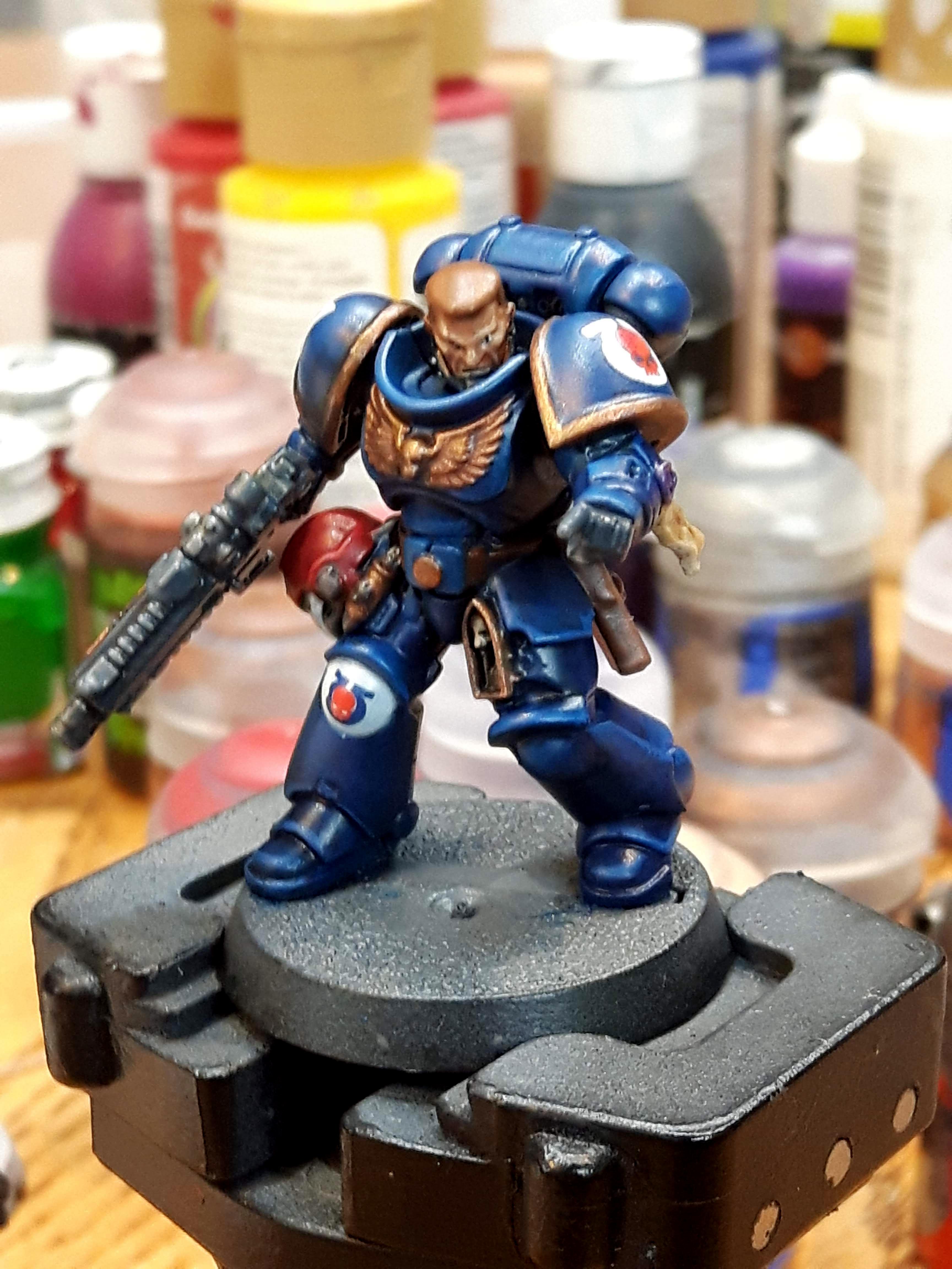 Intercessor, Sergeant, Space Marines, Test Model, Transfers, Ultramarines, Warhammer 40,000
