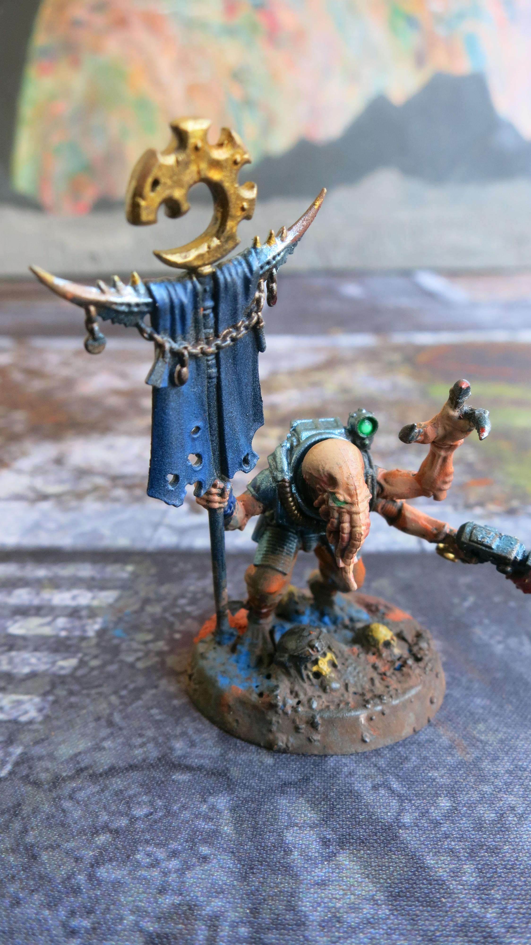 Acolyte Hybrid, Cult Icon, Genestealer Cult, Hand Flamer
